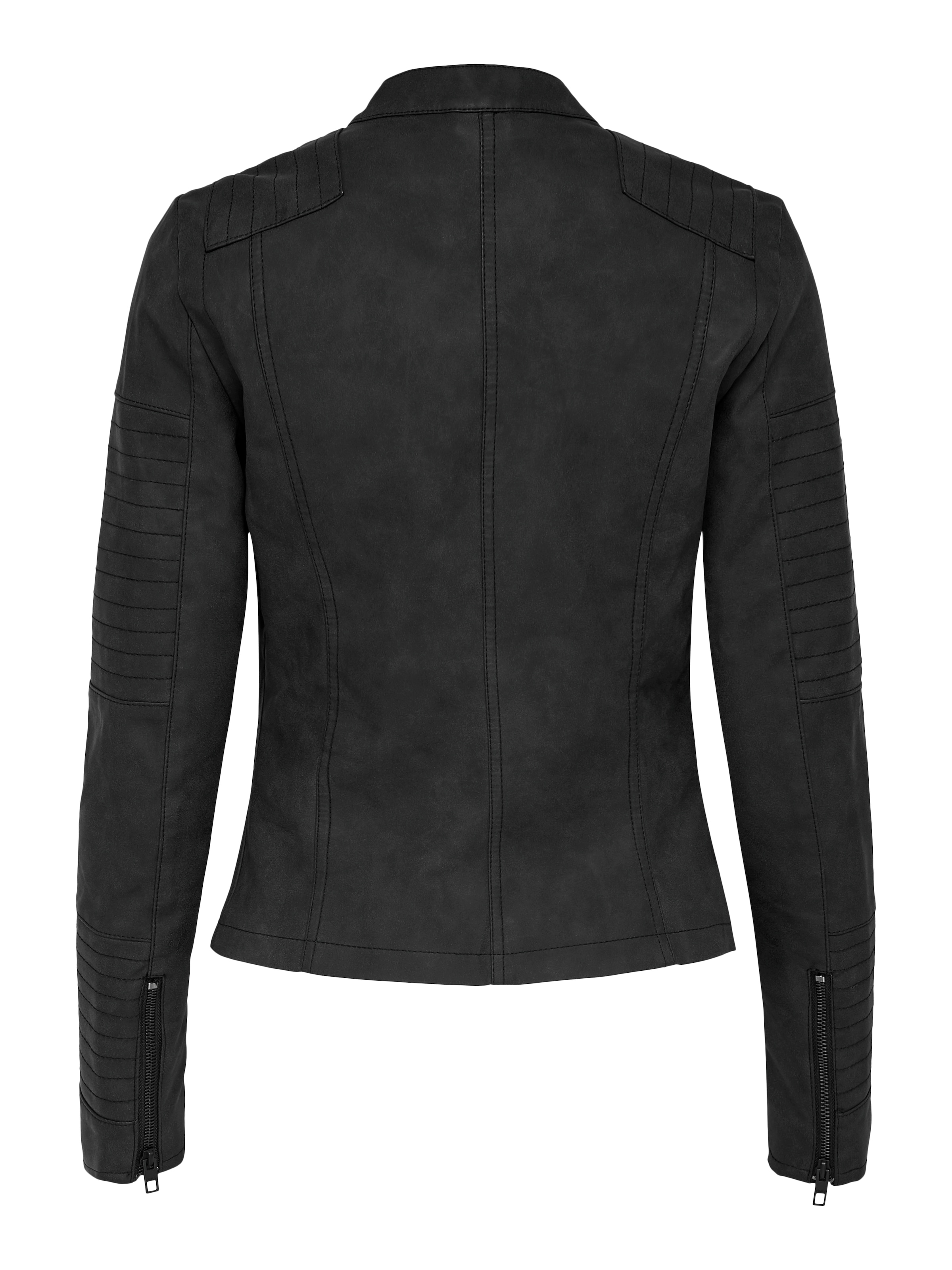 ONLY Lederimitatjacke »ONLAVA FAUX LEATHER BIKER OTW NOOS« mit Biker-Details