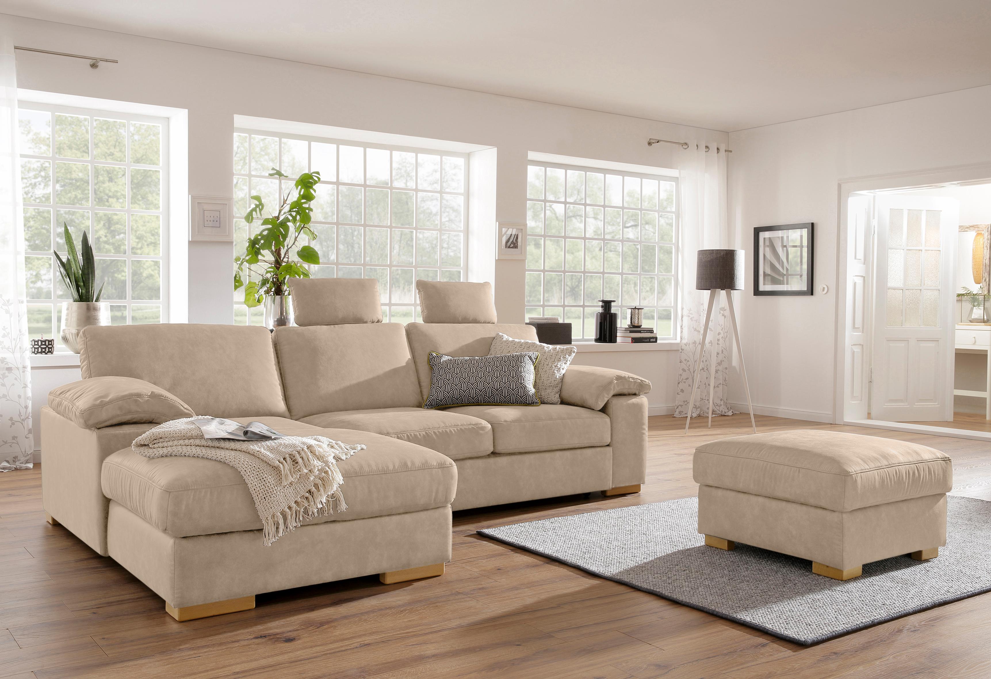 OTTO home Ecksofa "Ventura L-Form" wahlweise mit Schlaffunktion und Schlaffunktion/Bettkasten