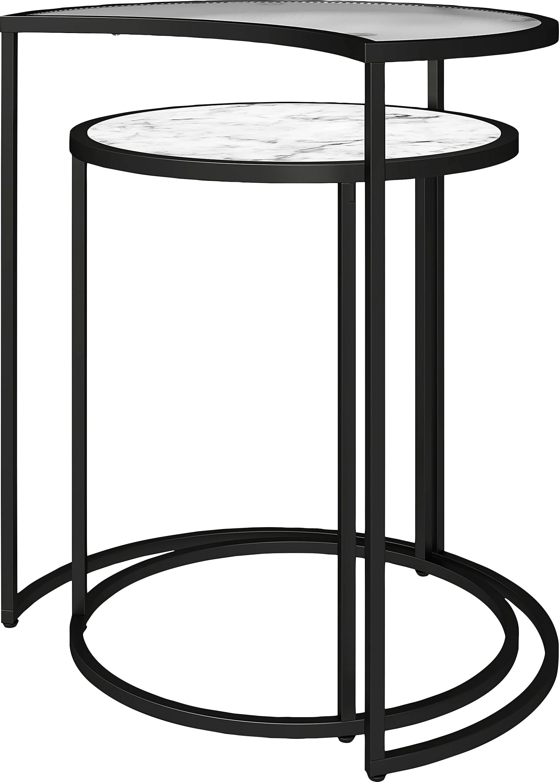 Dorel Home Beistelltisch »Moon«, (2 St.), Tischplatte aus Glas, pflegeleichte Oberfläche, Höhe 55,5 cm