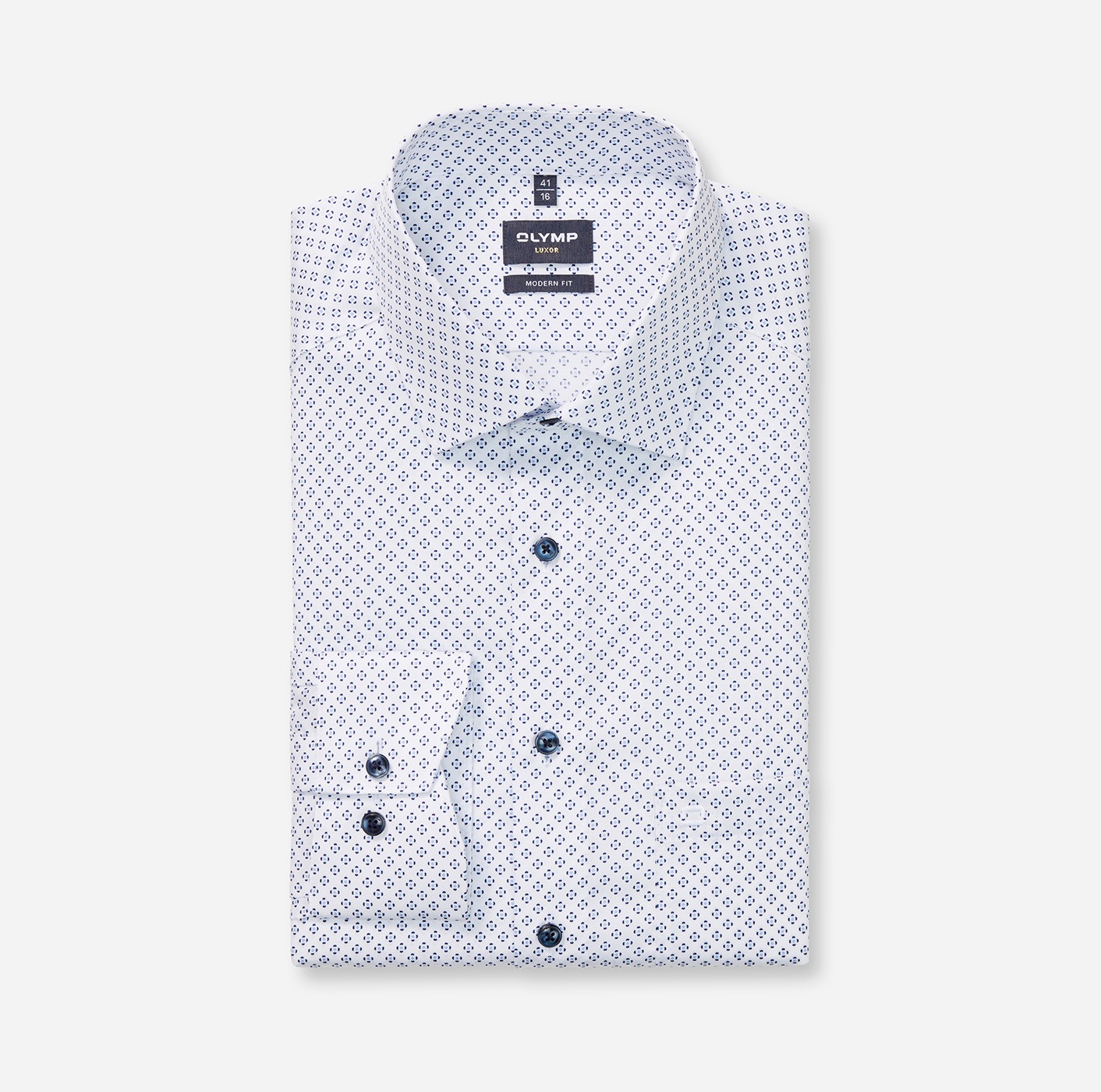 OLYMP Langarmhemd "Luxor modern fit", modern fit, Businesshemd, gemustert, günstig online kaufen