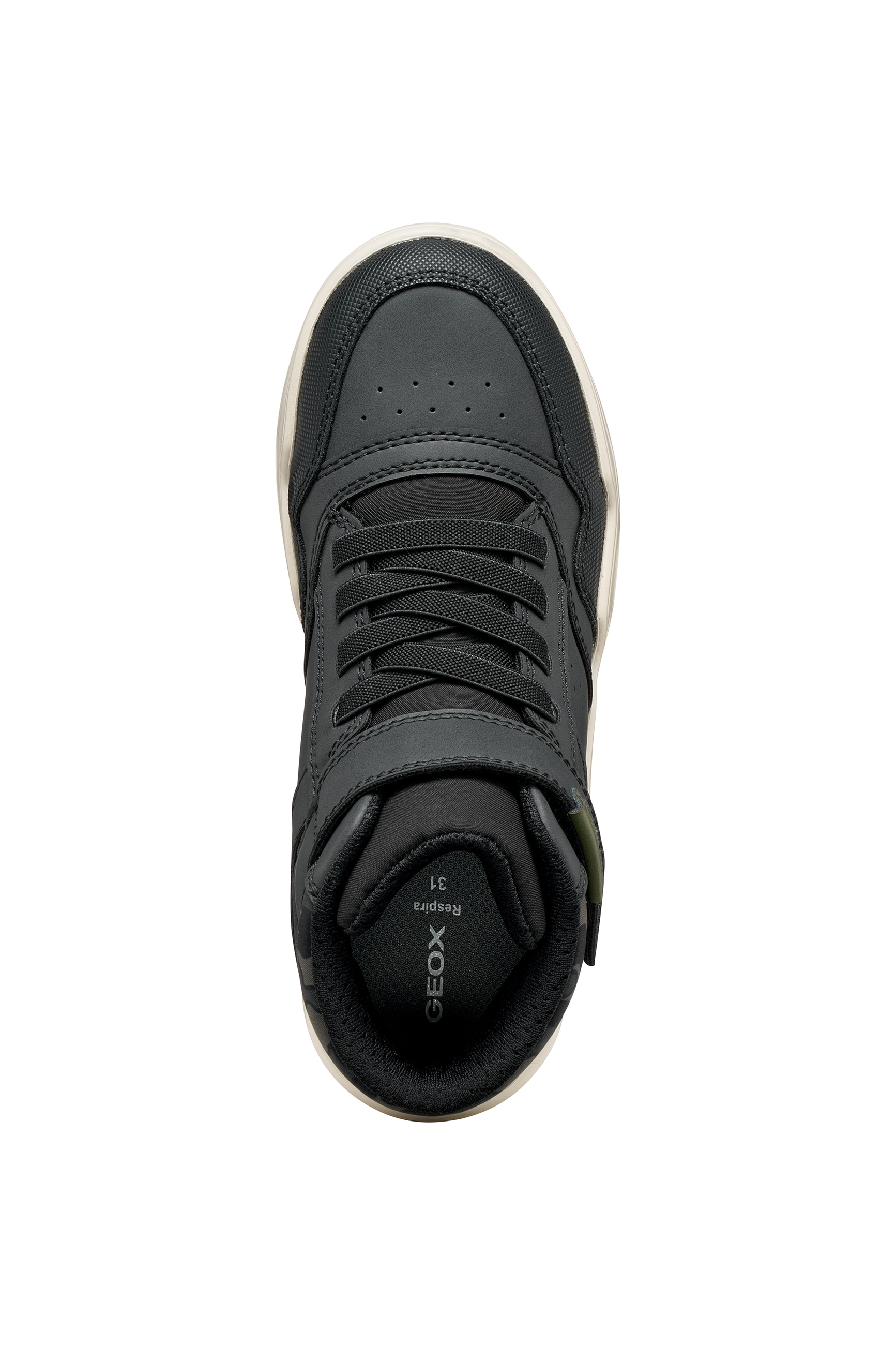 Geox Sneaker »J PERTH BOY«  Freizeitschuh mit Kontrastbesätzen, Gummizug und Klettriemchen