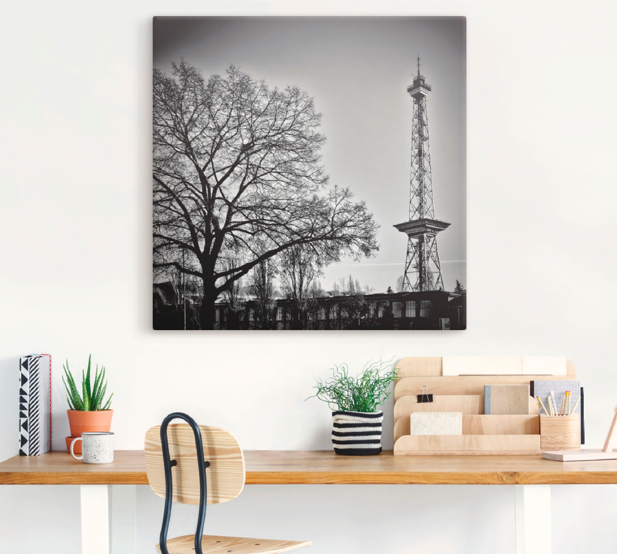 Artland Leinwandbild »Berlin Funkturm«, Gebäude, (1 St.), auf Keilrahmen gespannt