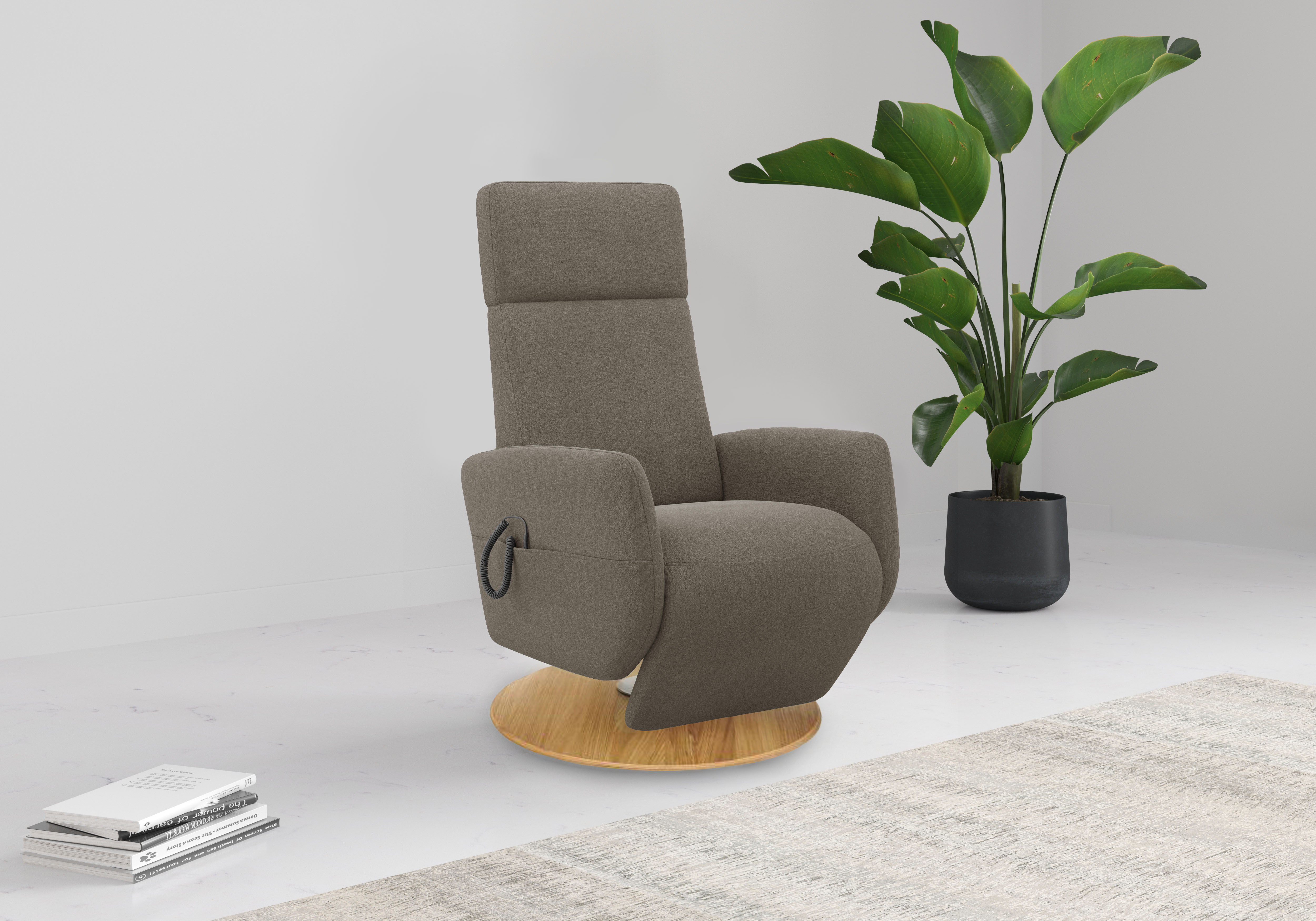 OTTO home TV-Sessel "Rochelle, inkl. Kopfteilverstellung & 360 Drehfunktion" 1 Stk. tlg. TV-Sessel mit Drehfunktion 360 Grad