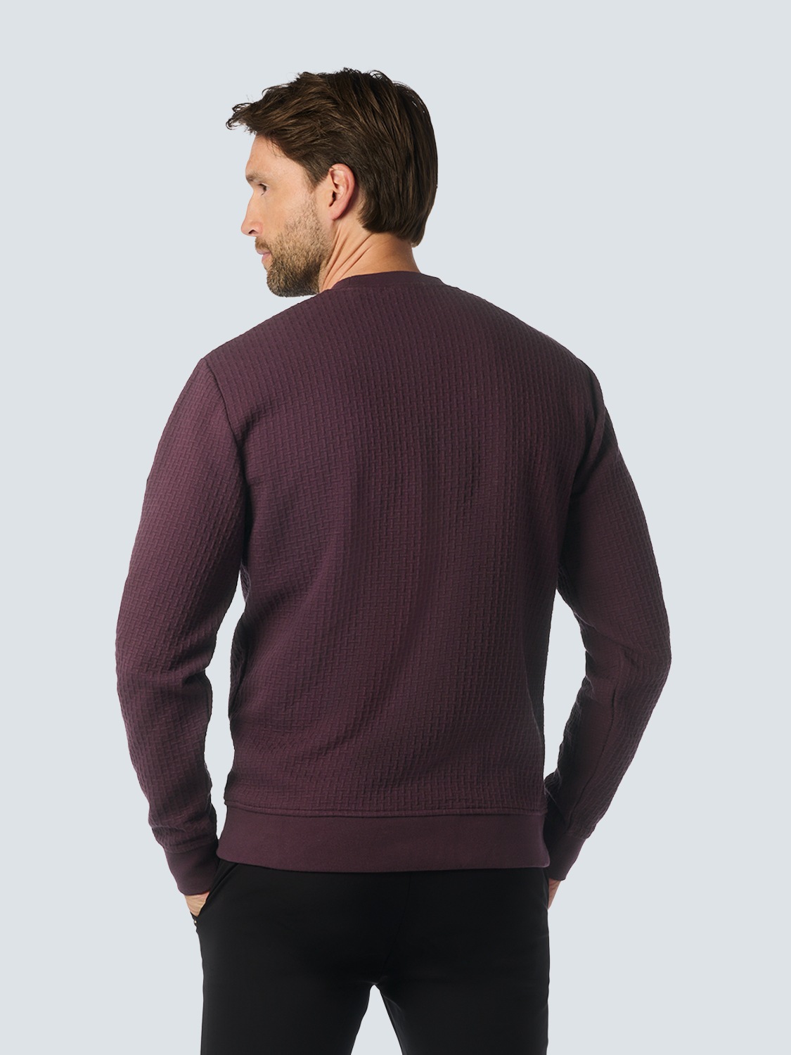 NO EXCESS Sweater »No Excess Jacquard Pullover mit Rundhalsausschnitt«