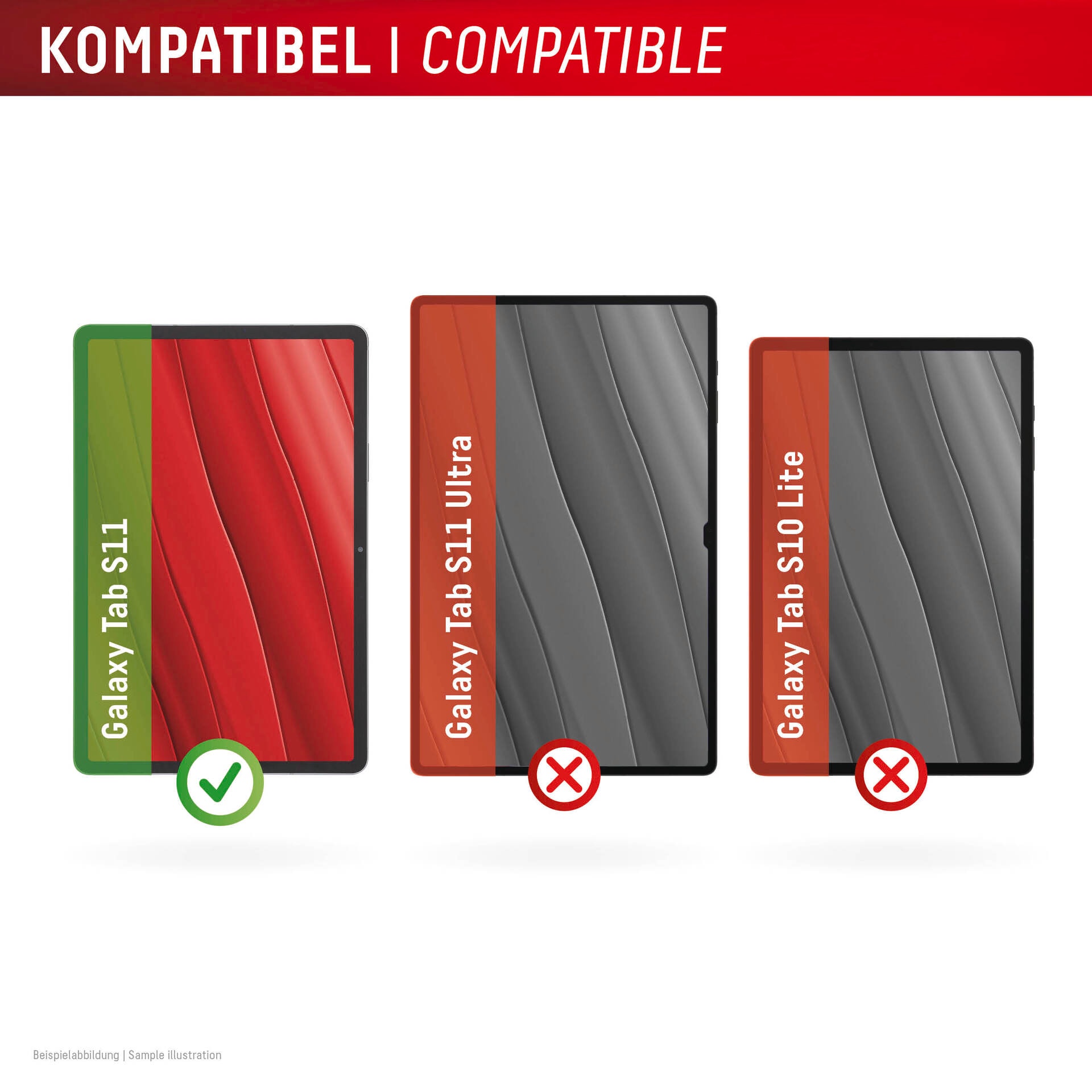 Displex Displayschutzglas »Tablet Glass Screen Protector« für Samsung Galaxy Tab S11 Displayschutzfolie, Schutzfolie, Bildschirmschutz, kratz- & stoßfest