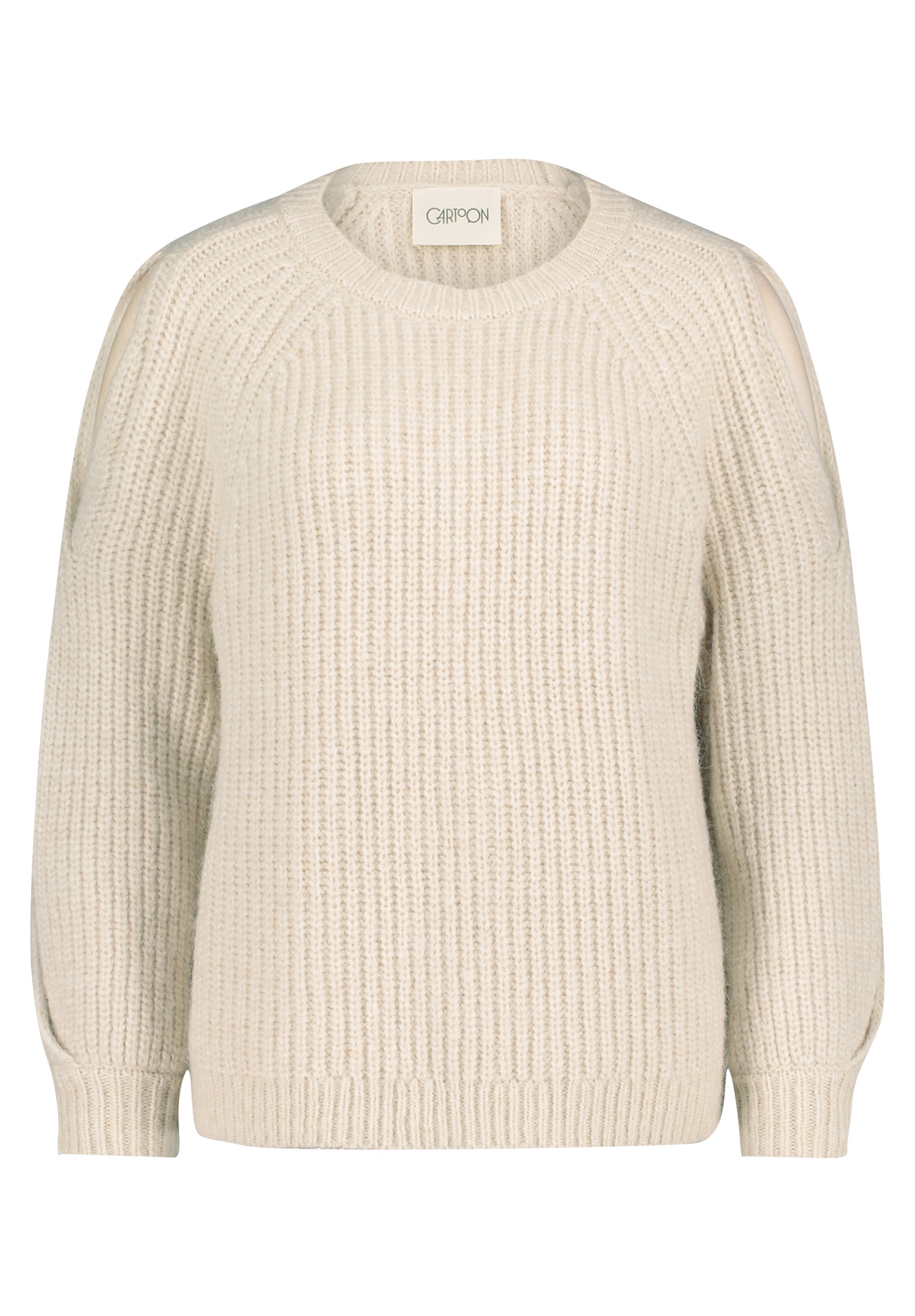 Cartoon Strickpullover "Damen mit Rundhalsausschnitt" 1 Stk. Cut-Outs günstig online kaufen