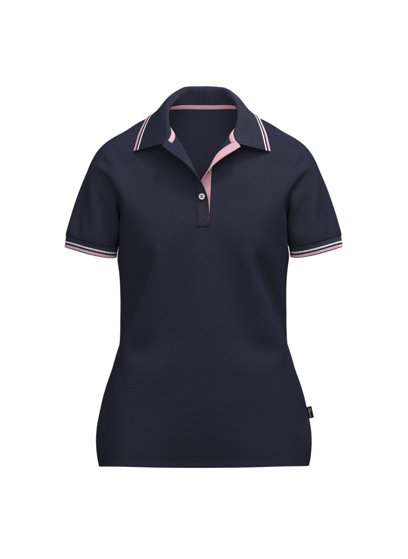 Trigema Poloshirt »TRIGEMA Polo Shirt in Kontrastfarbigen Akzenten« 1