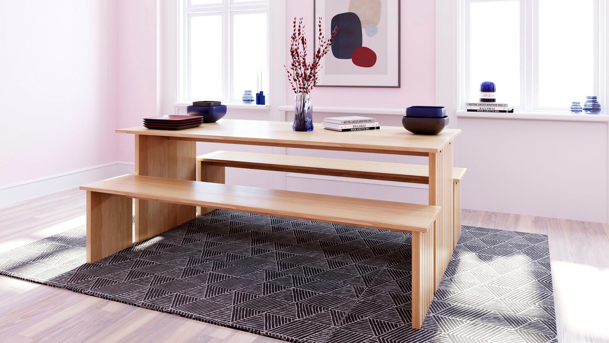 Woodman Esstisch "Stripe" Holzfurnier aus Eiche, FSC-zertifiziert günstig online kaufen