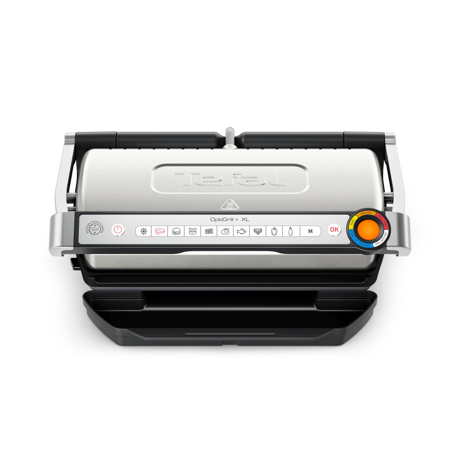 Tefal Kontaktgrill »OptiGrill + XL, erneuerte Kochstufenanzeige, 9 automatische Programme«, 2000 W, manuelles Programm, spülmaschinengeeignete Platten GC727D