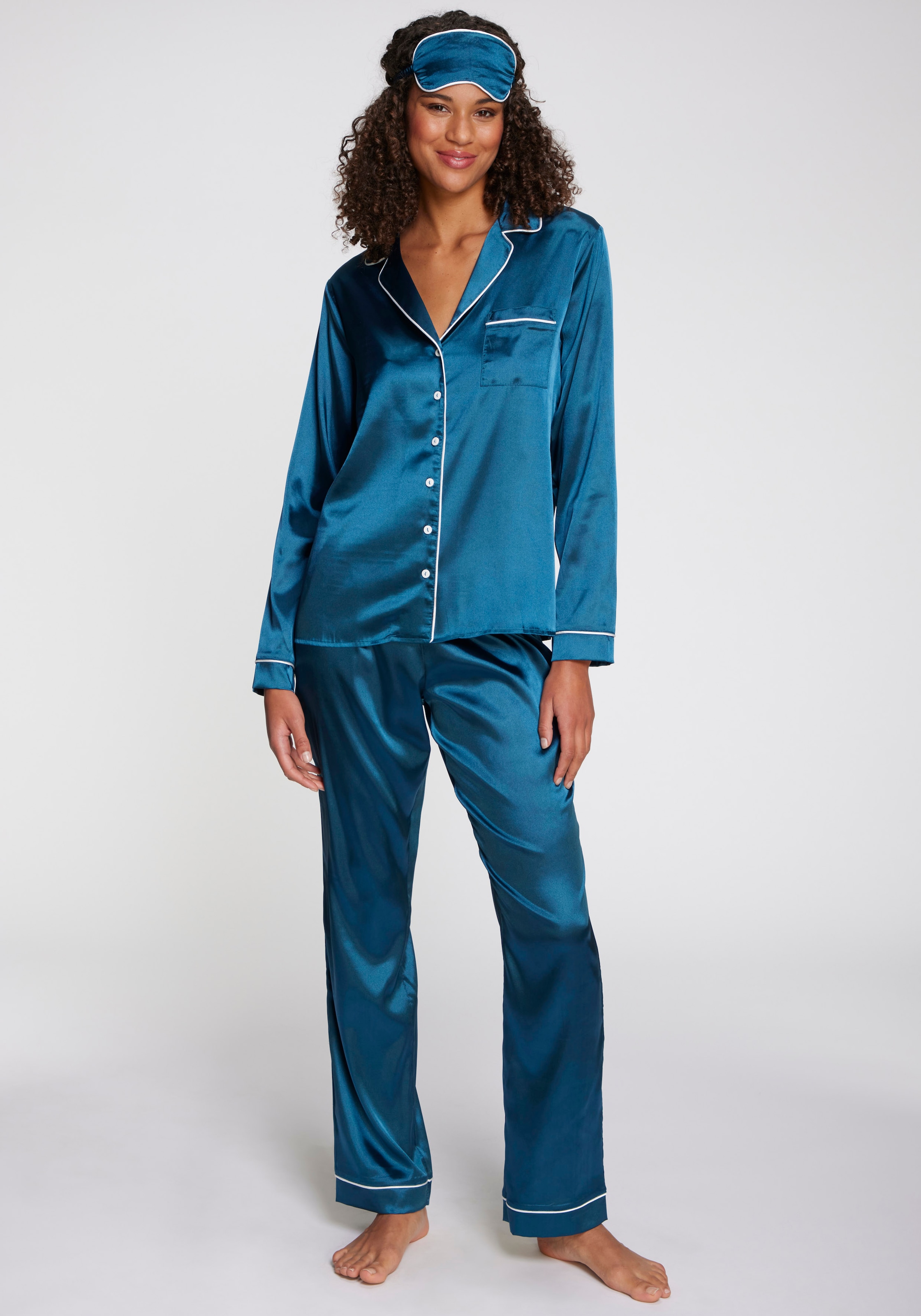 s.Oliver Pyjama Set, 3 Stk. mit Schlafmaske