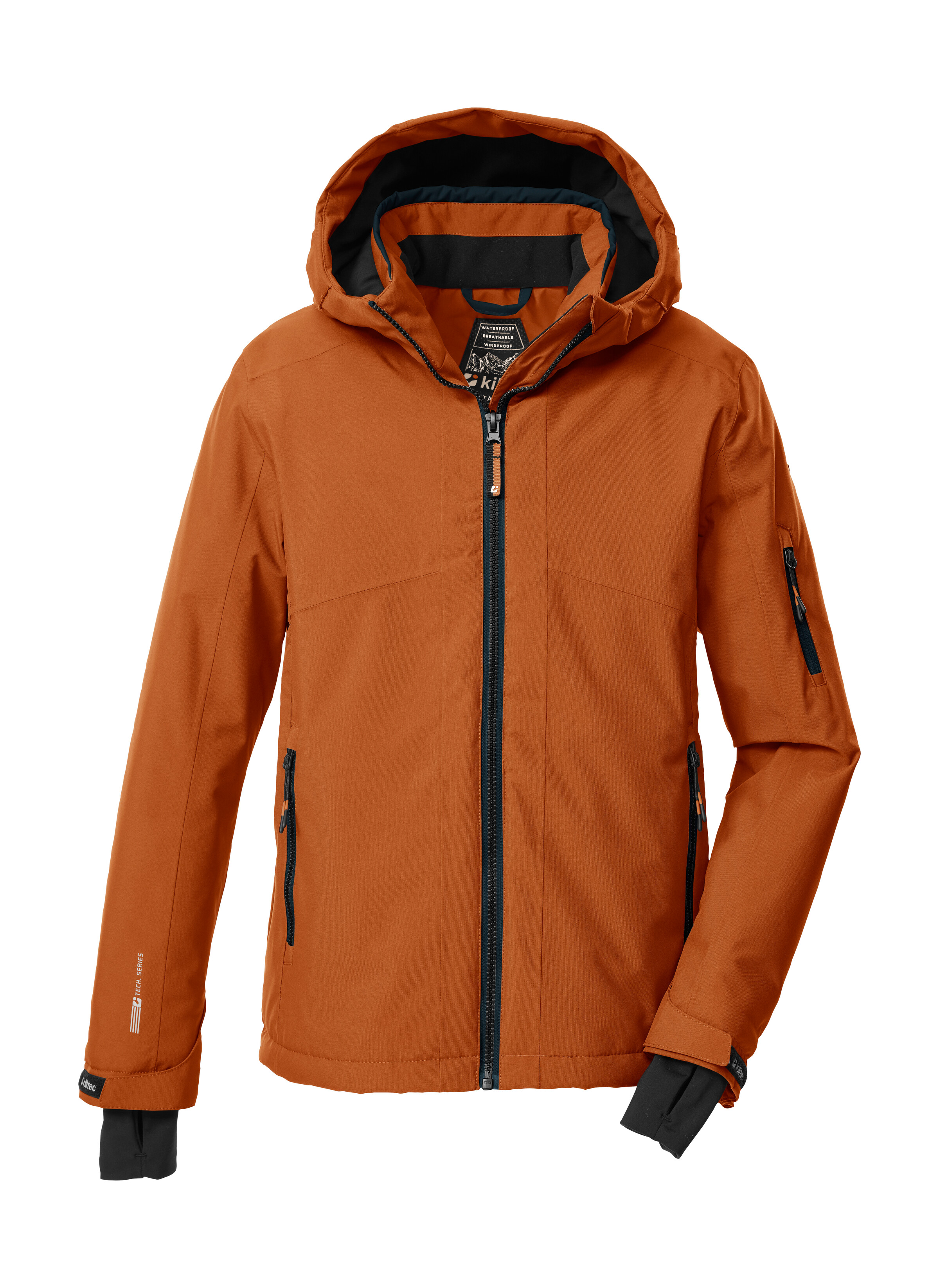 Killtec Skijacke "KSW 202 BYS SKI JCKT" Wasserdichte Kinder-Skijacke mit verstellbarer Kapuze und Schneefang