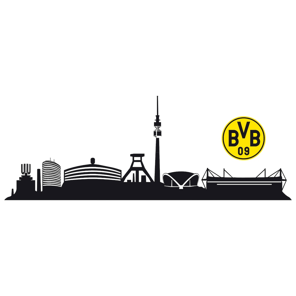 Wall-Art Wandtattoo »BVB Skyline mit Logo Fußball Sticker«, selbstklebend, entfernbar