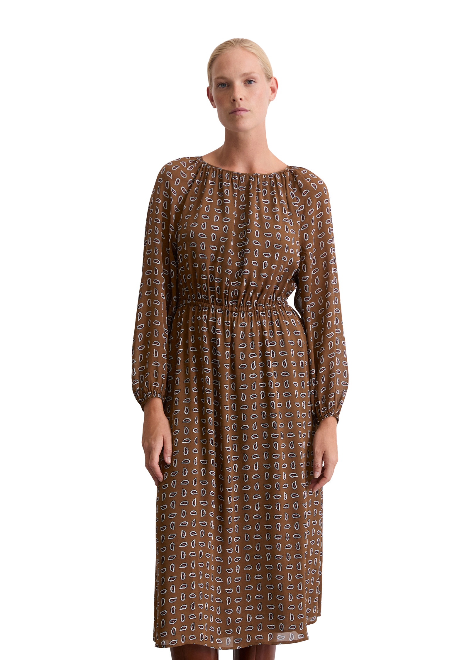Marc OPolo Midikleid "aus Viskose-Crêpe" günstig online kaufen
