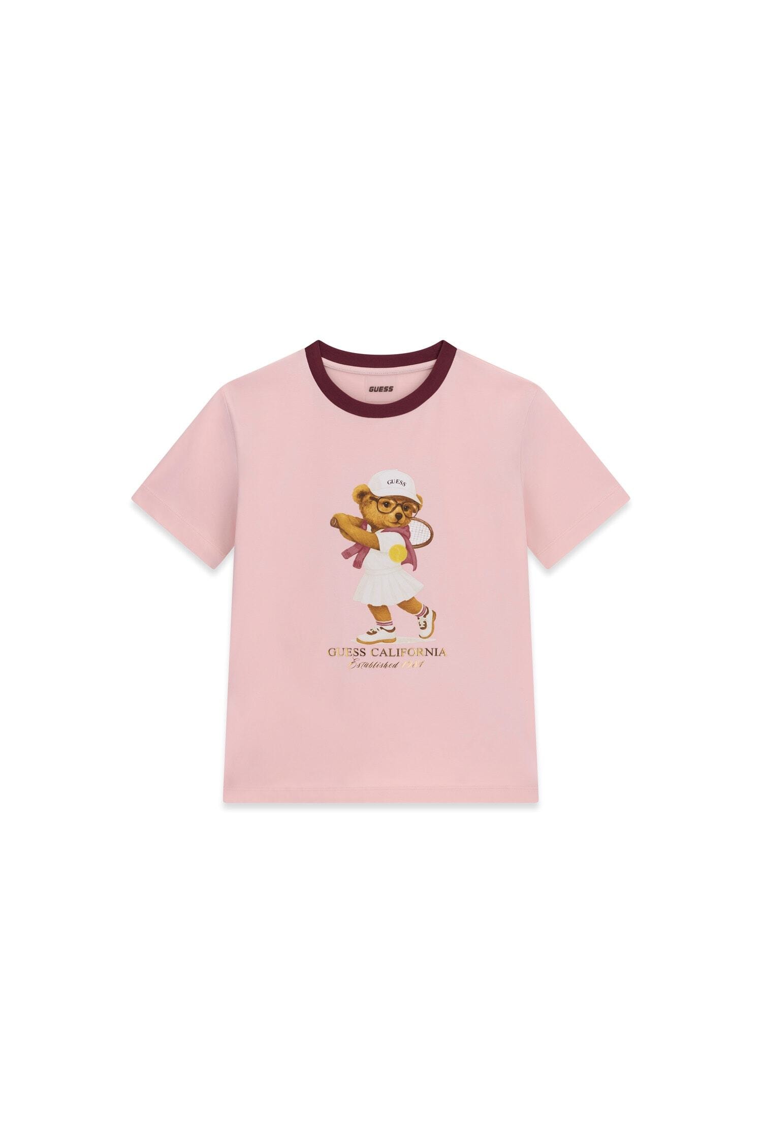 Guess T-Shirt »TENNIS LADY BEAR SS T-SHIRT« mit Frontprint, Regular Fit