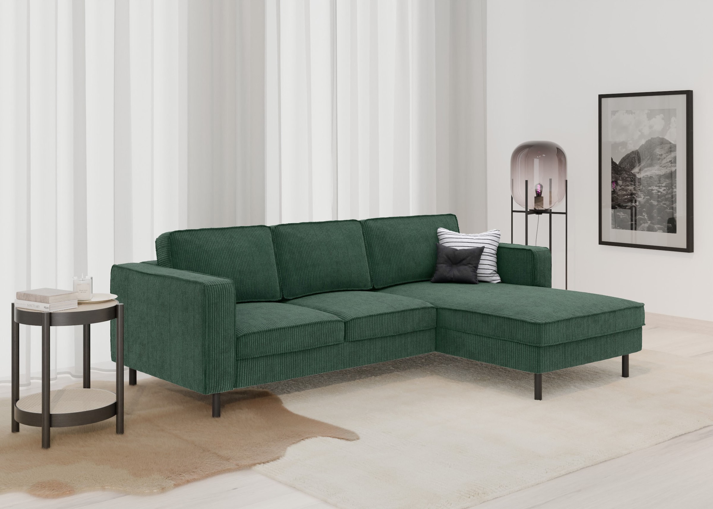 TRENDMANUFAKTUR Ecksofa "Watkins, Couch wahlweise mit Schlaffunktion & Bett günstig online kaufen