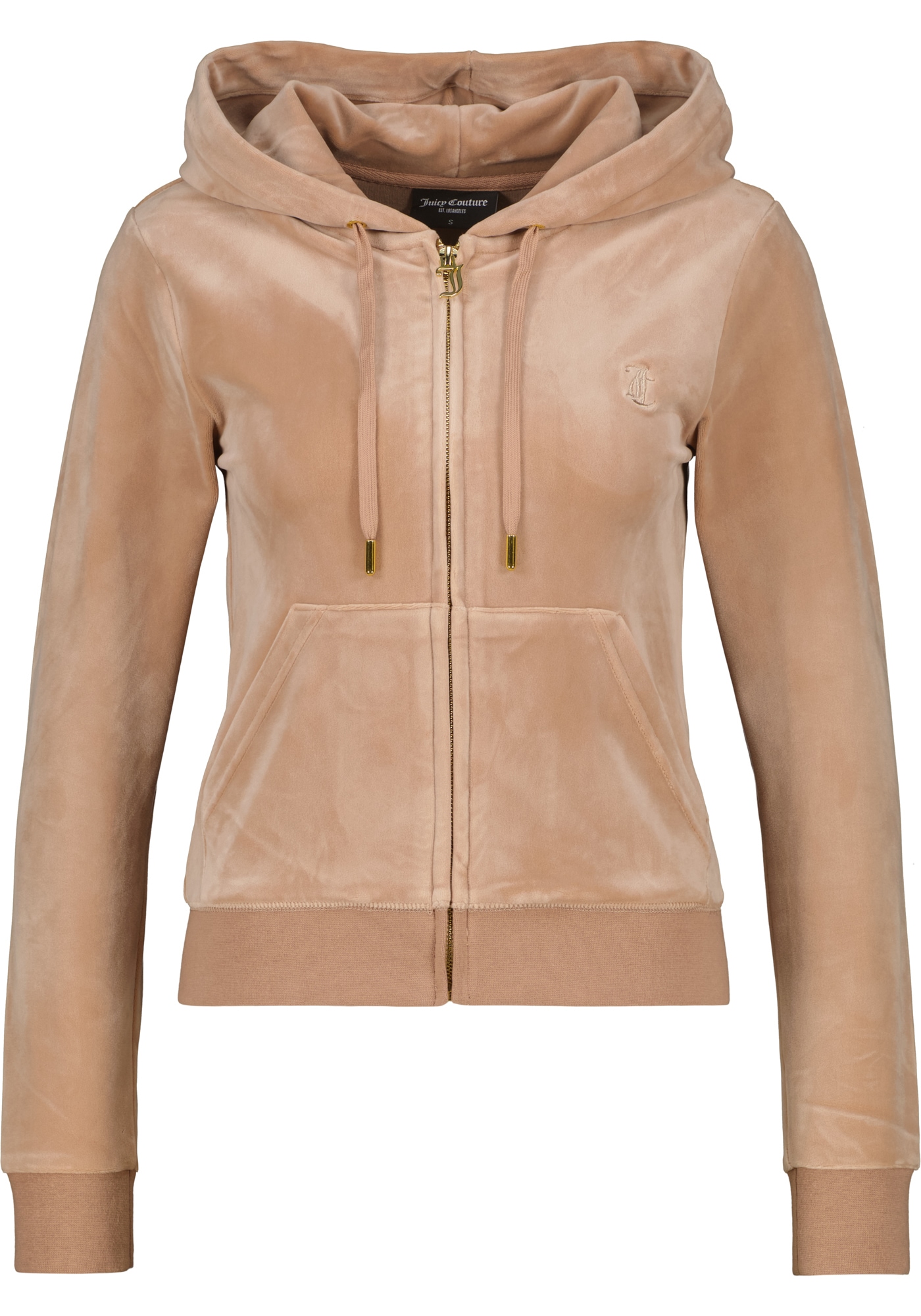 Juicy Couture "ROBERTSON HOODIE GOLD HARDWARE Damen" mit Kapuze Trainingsjacke Damen, Sweatjacke mit Kapuze, Velour, mit Glitzer, Sale