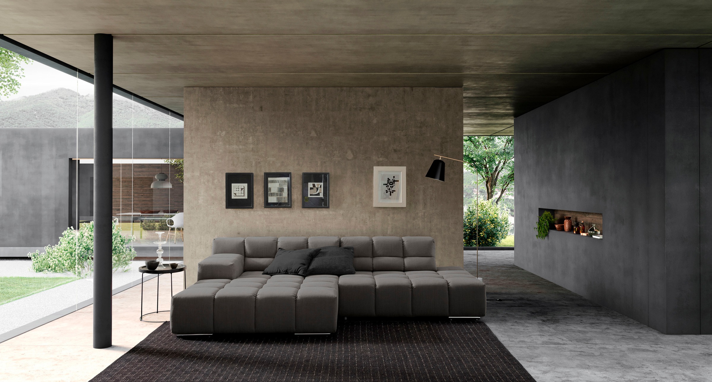 designwerk Ecksofa "Temple L-Form, tolles Designsofa", mit Sitztiefenverste günstig online kaufen