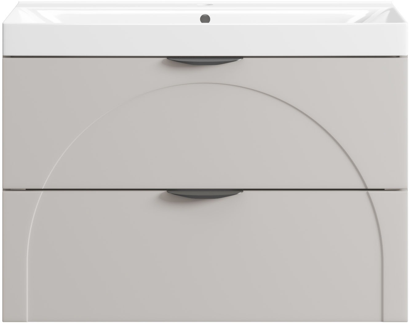 welltime Waschtisch "FLOW CIRCLE mit Waschbecken, Breite 60 oder 80cm, mode günstig online kaufen