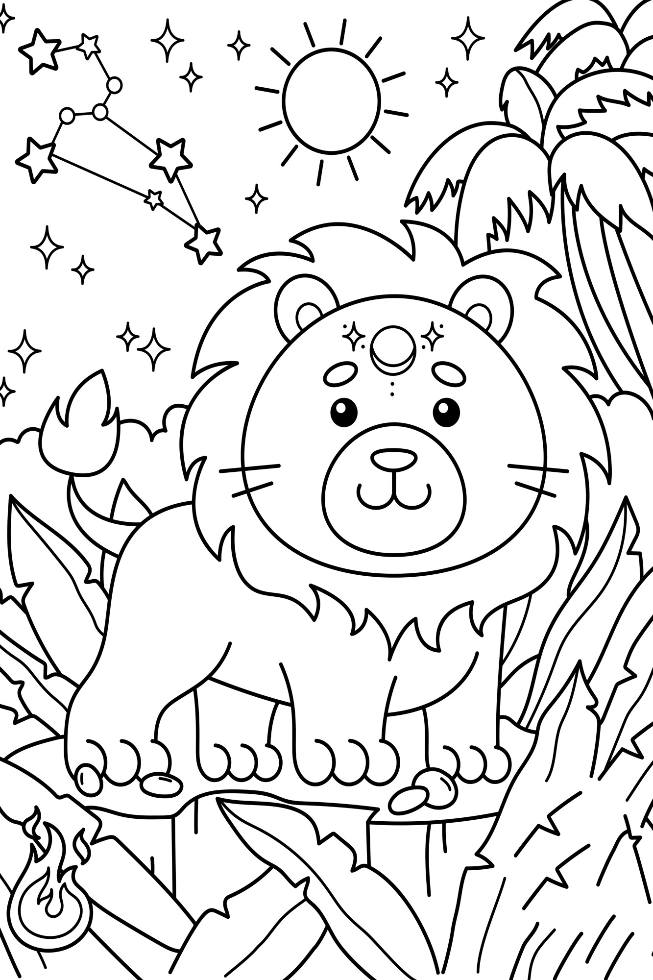 queence Bild "Löwe im Dschungel" Blätter  Blätterbilder  Figuren  Löwe  Löw günstig online kaufen