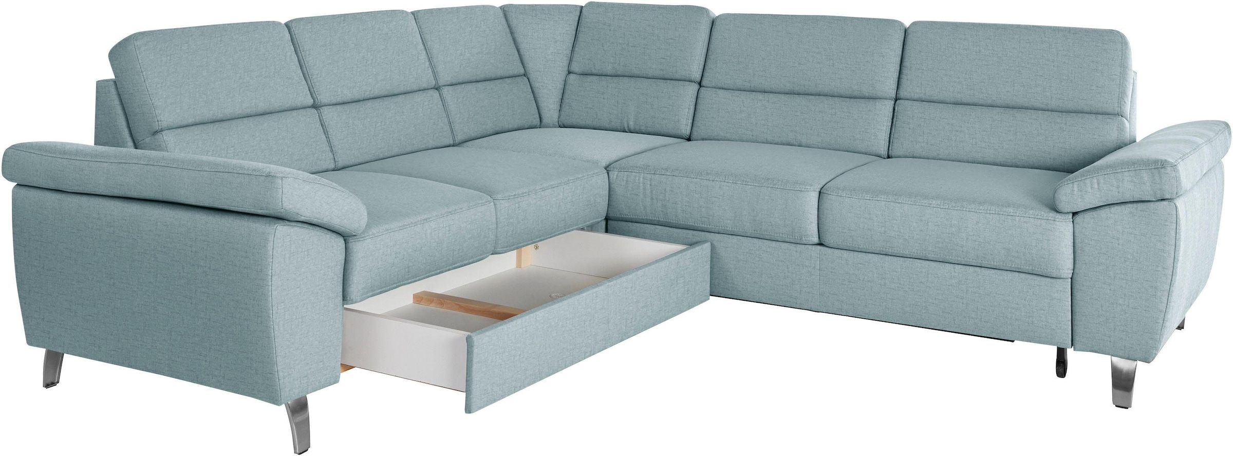 sit&more Ecksofa »Sorano L-Form«, wahlweise mit Bett- und Relaxfunktion, inkl. Bettkasten