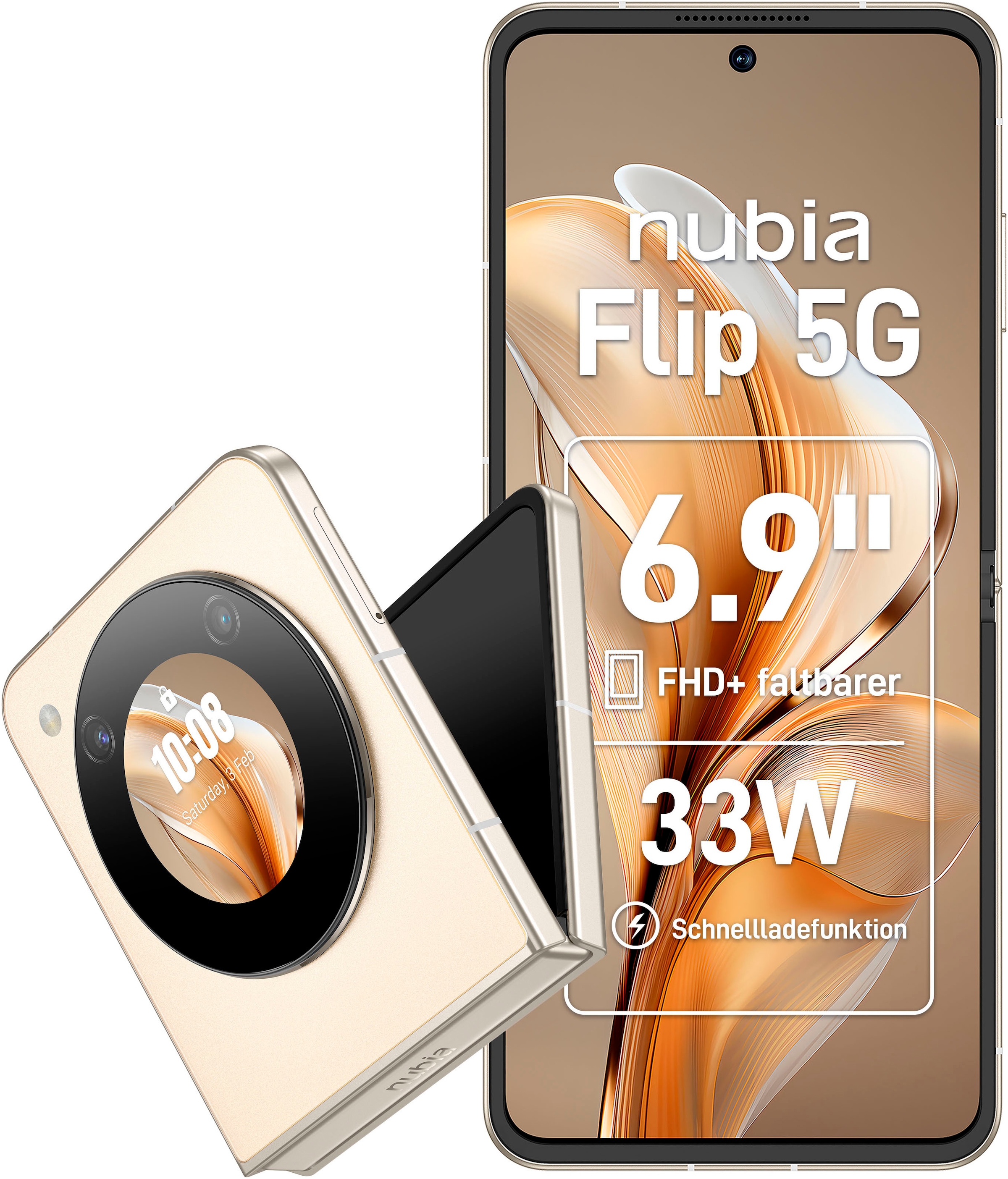 Nubia Smartphone »nubia Flip 5G«, gold