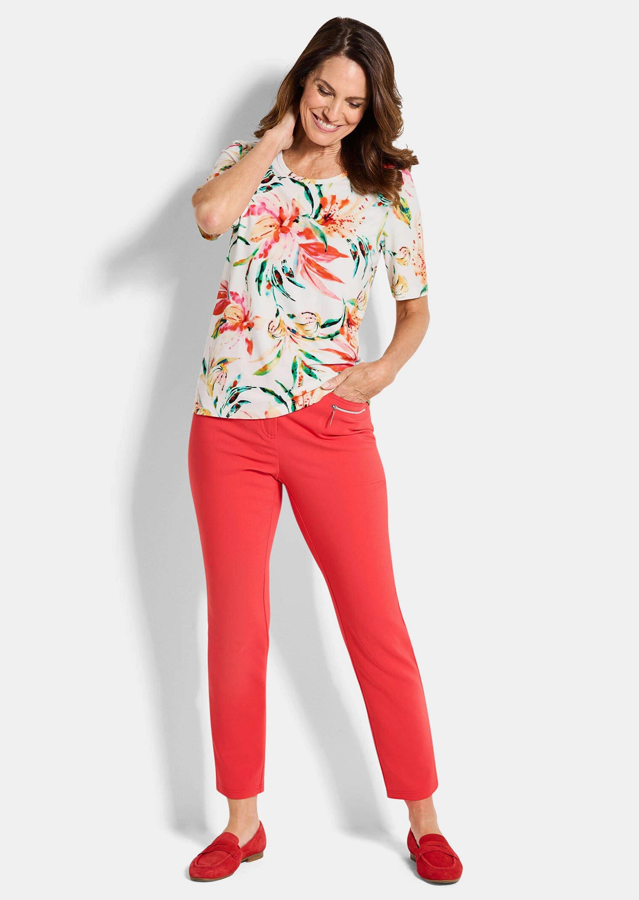 GOLDNER Print-Shirt »Jersey-Shirt mit Blumen«