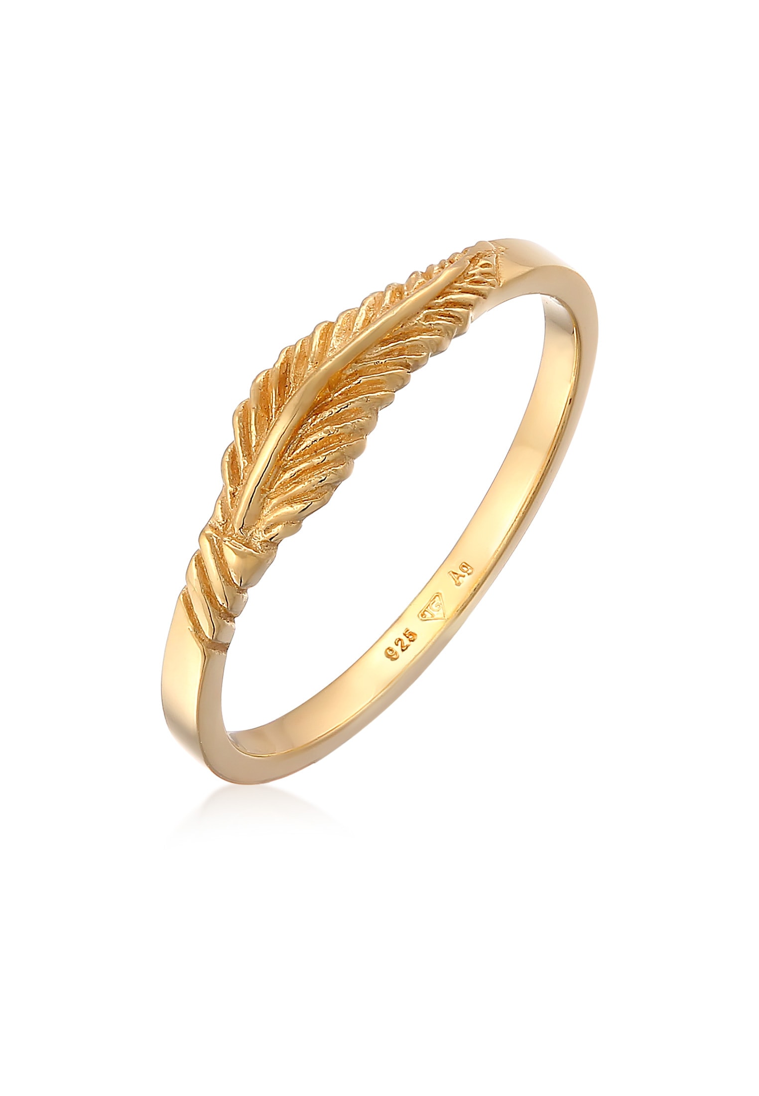 Elli Fingerring »Feder Flügel Boho Trend Fe...