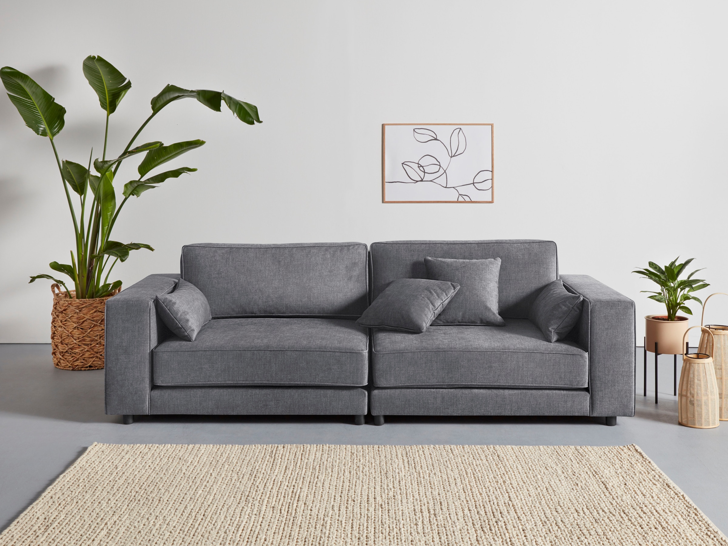 OTTO products 3-Sitzer "Grenette", Modulsofa, im Baumwoll-/Leinenmix oder a günstig online kaufen