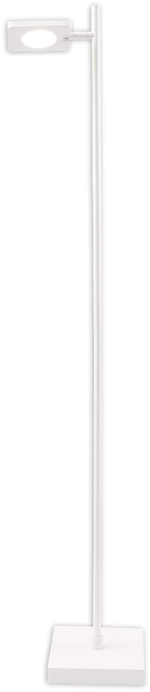 näve LED Stehlampe »Lupa«, 1 flammig, Leuchtmittel LED-Modul | LED wechselbar, Akkuleuchte, USB-C Kabel, weiß, dimmbar(Touch), Schirm drehbar, Metall
