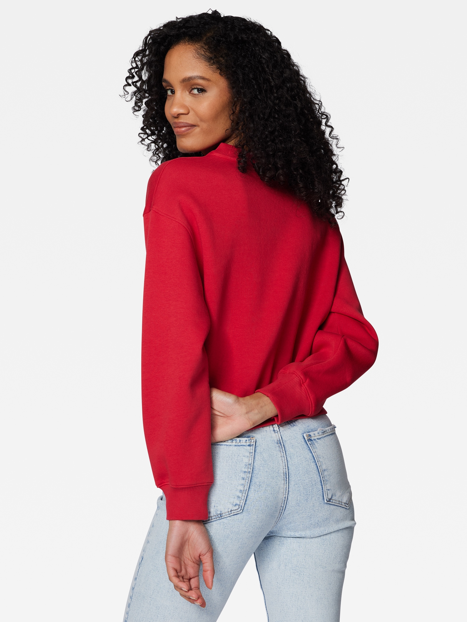 Mavi Rundhalspullover »LOGO SHORT SWEATSHIRT«, Cropped Sweatshirt mit Mavi Logo