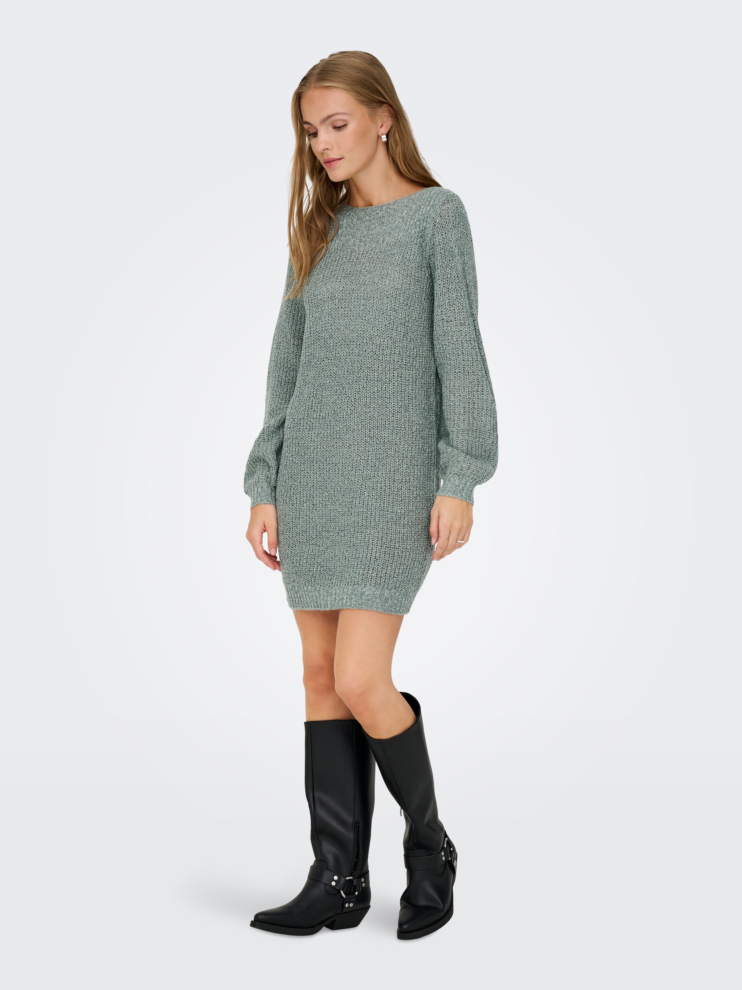 JDY Minikleid »JDYWHITNEY MEGAN L/S BOAT DRESS KNT NOOS«, Sommerkleid