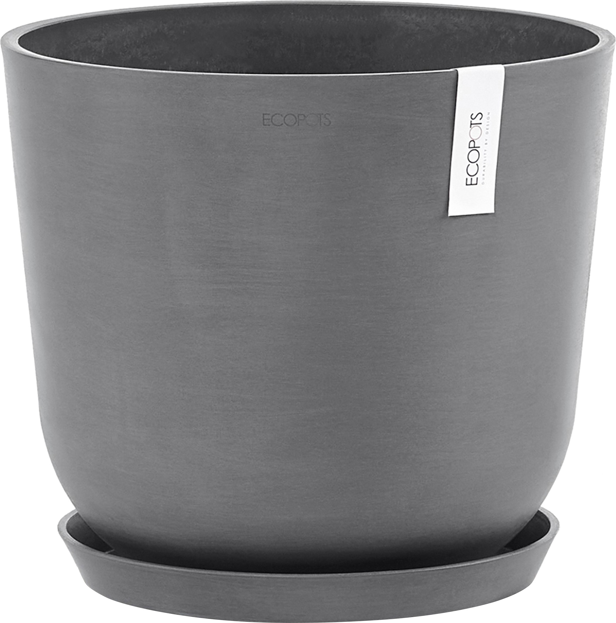 ECOPOTS Blumentopf »Oslo 35 + Wassersystem Grau«, für innen und außen: frostsicher, bruchsicher und lichtbeständig