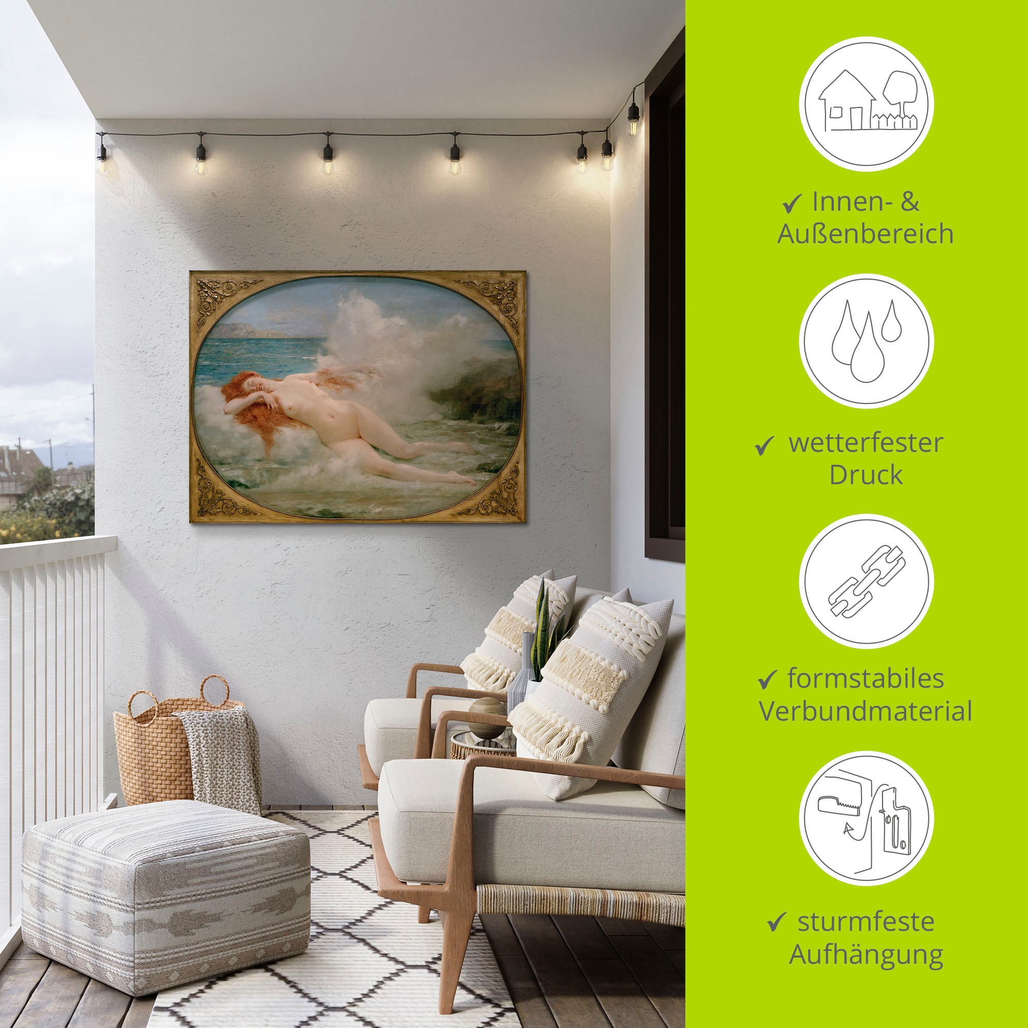 Artland Wandbild »Geburt der Venus«, Gottes Bilder, (1 St.), als Alubild, Outdoorbild, Leinwandbild, Poster in verschied. Größen