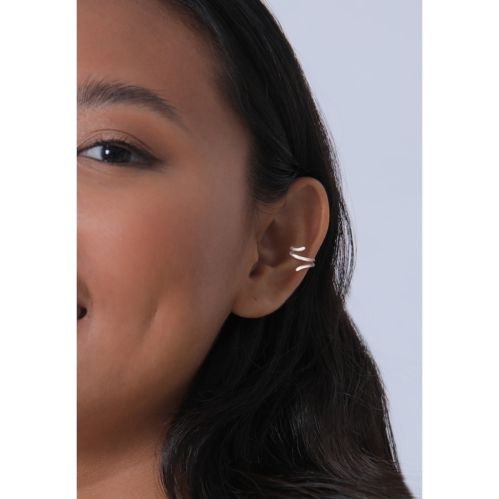 Elli Single-Ohrhaken »Earcuff Ohrklemme Welle 925er Silber«