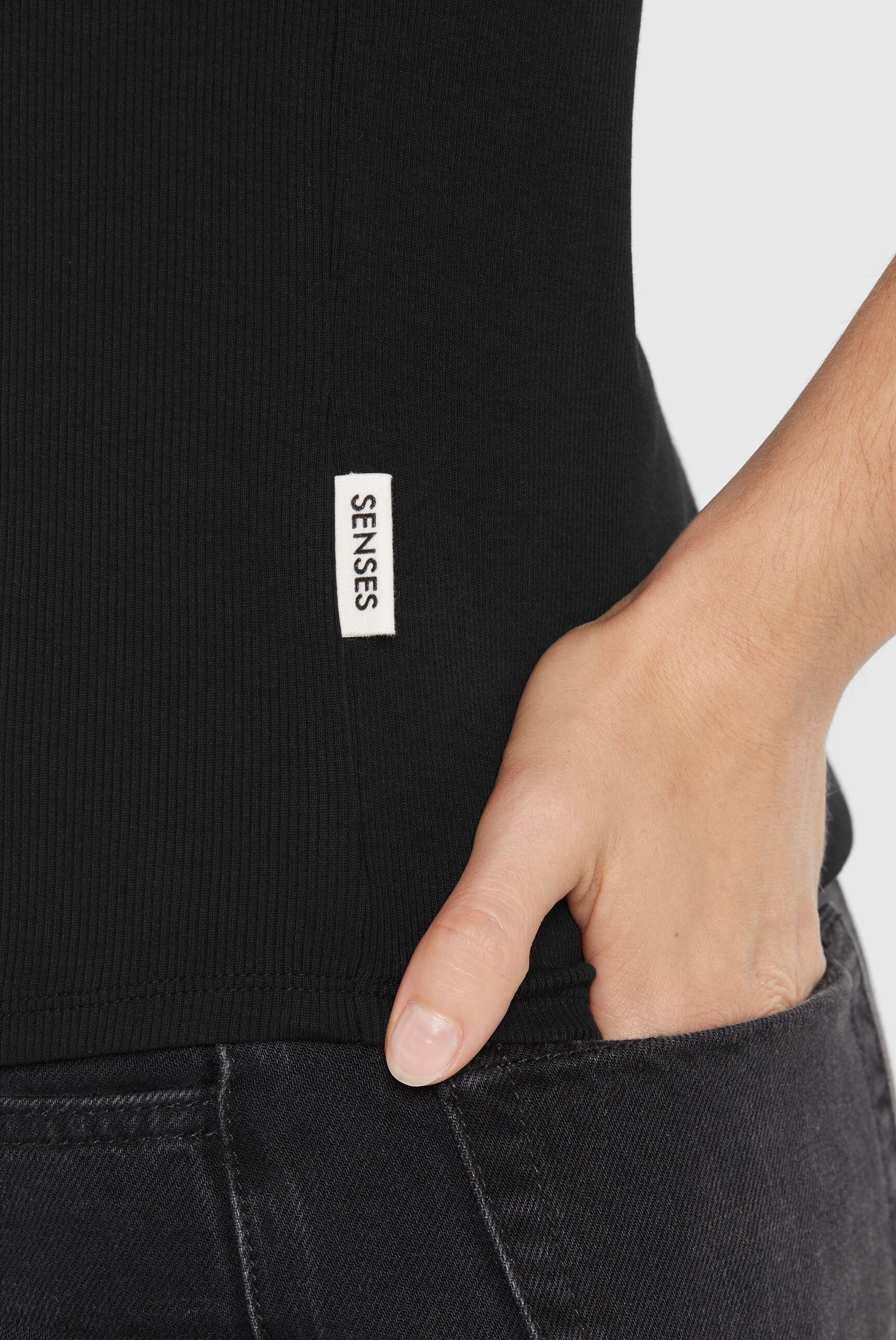 SENSES.THE LABEL Rundhalsshirt, mit Baumwolle