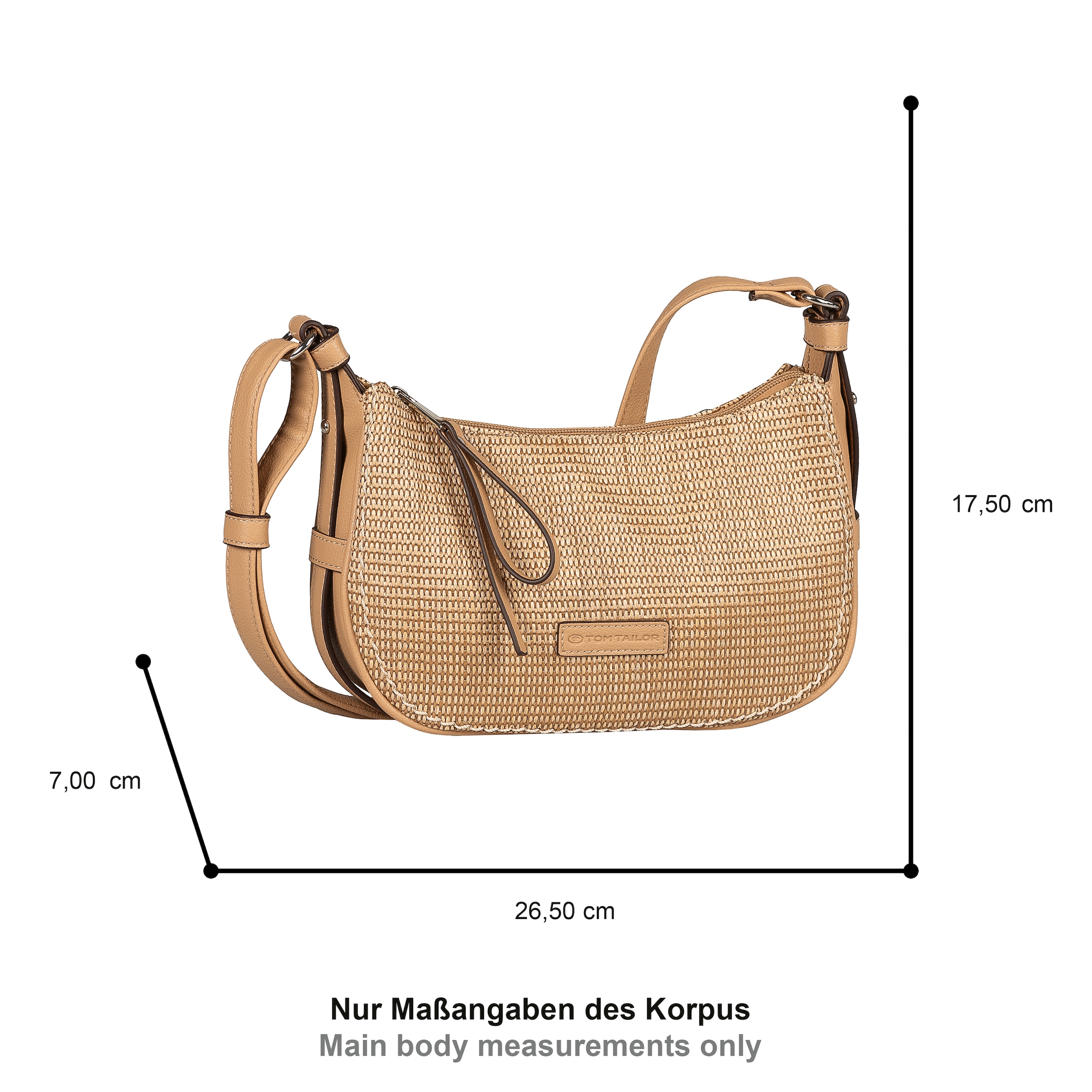 TOM TAILOR Umhängetasche »Lysa Summer« Damen Schultertasche, Handtasche mit feinen Details