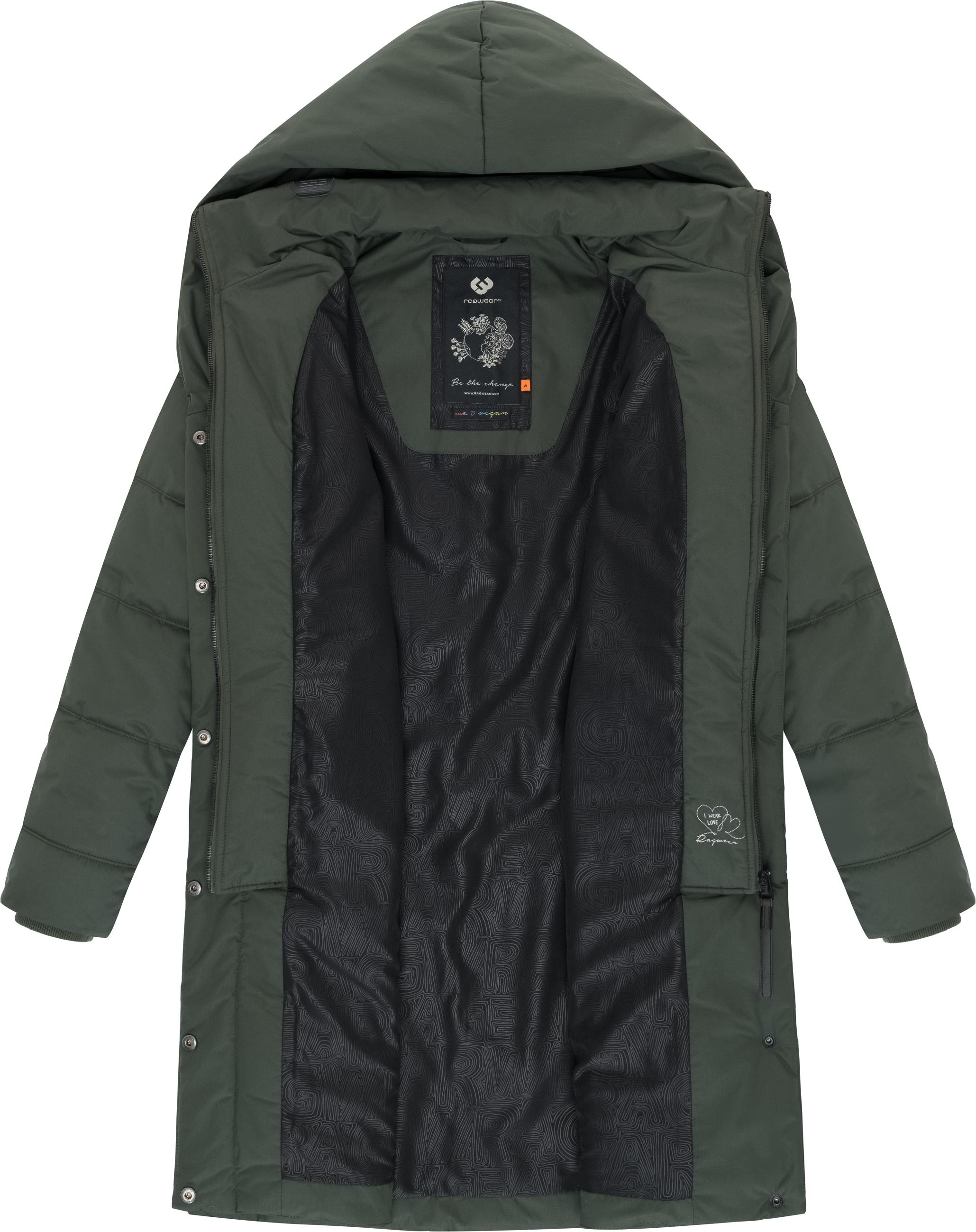 Ragwear Steppmantel »Natalka« stylischer, gesteppter Winterparka mit gefütterter Kapuze