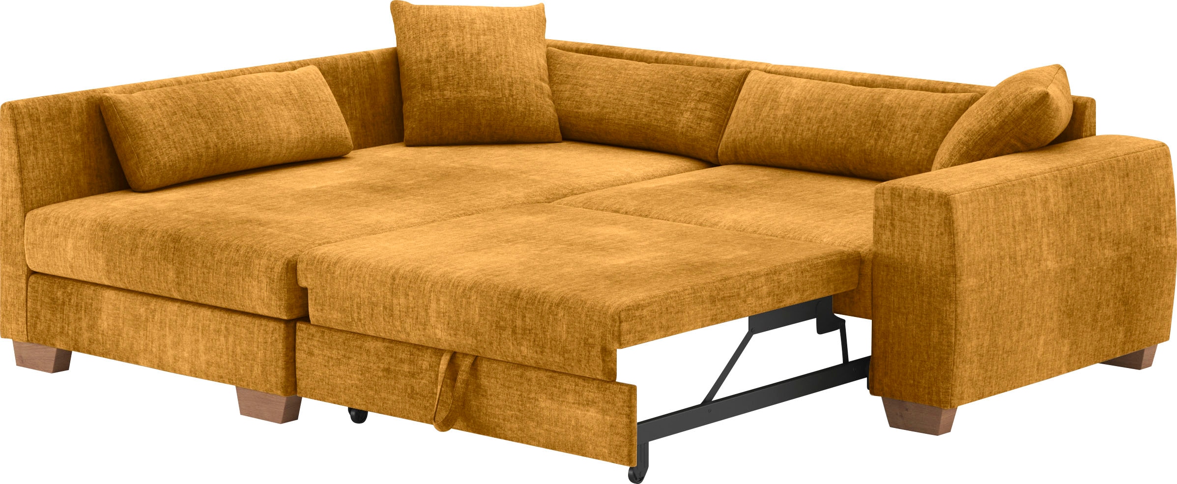Mr. Couch Ecksofa »Helena L-Form«, Mit Federkern, wahlweise mit Bettfunktion und Taschenfederkern