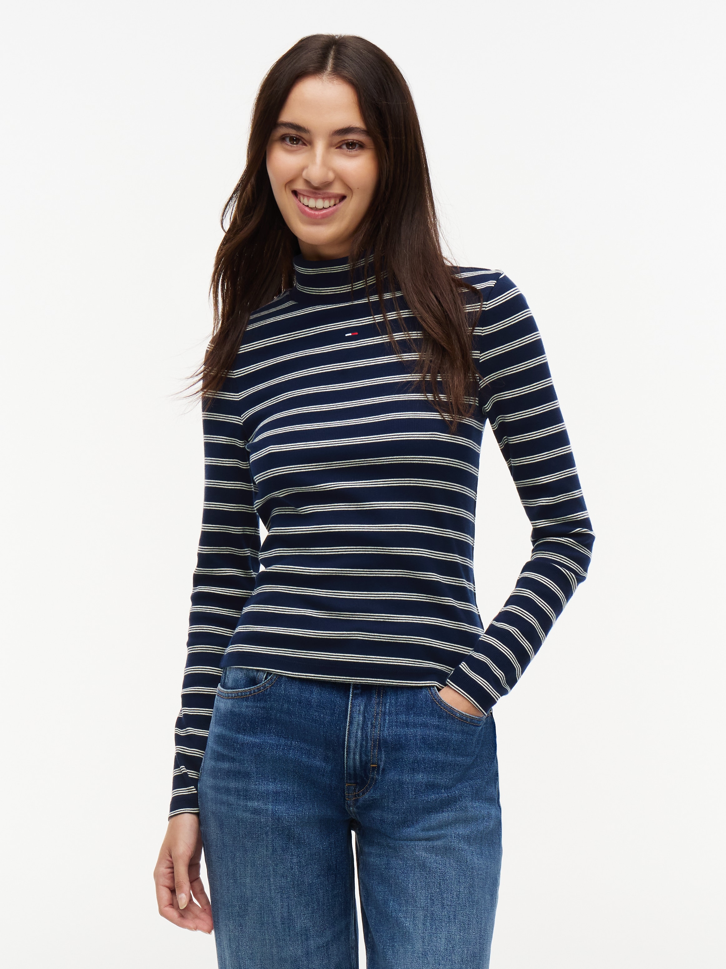 Tommy Jeans "TJW ESSENTIAL MOCK NECK" Baumwollmischung