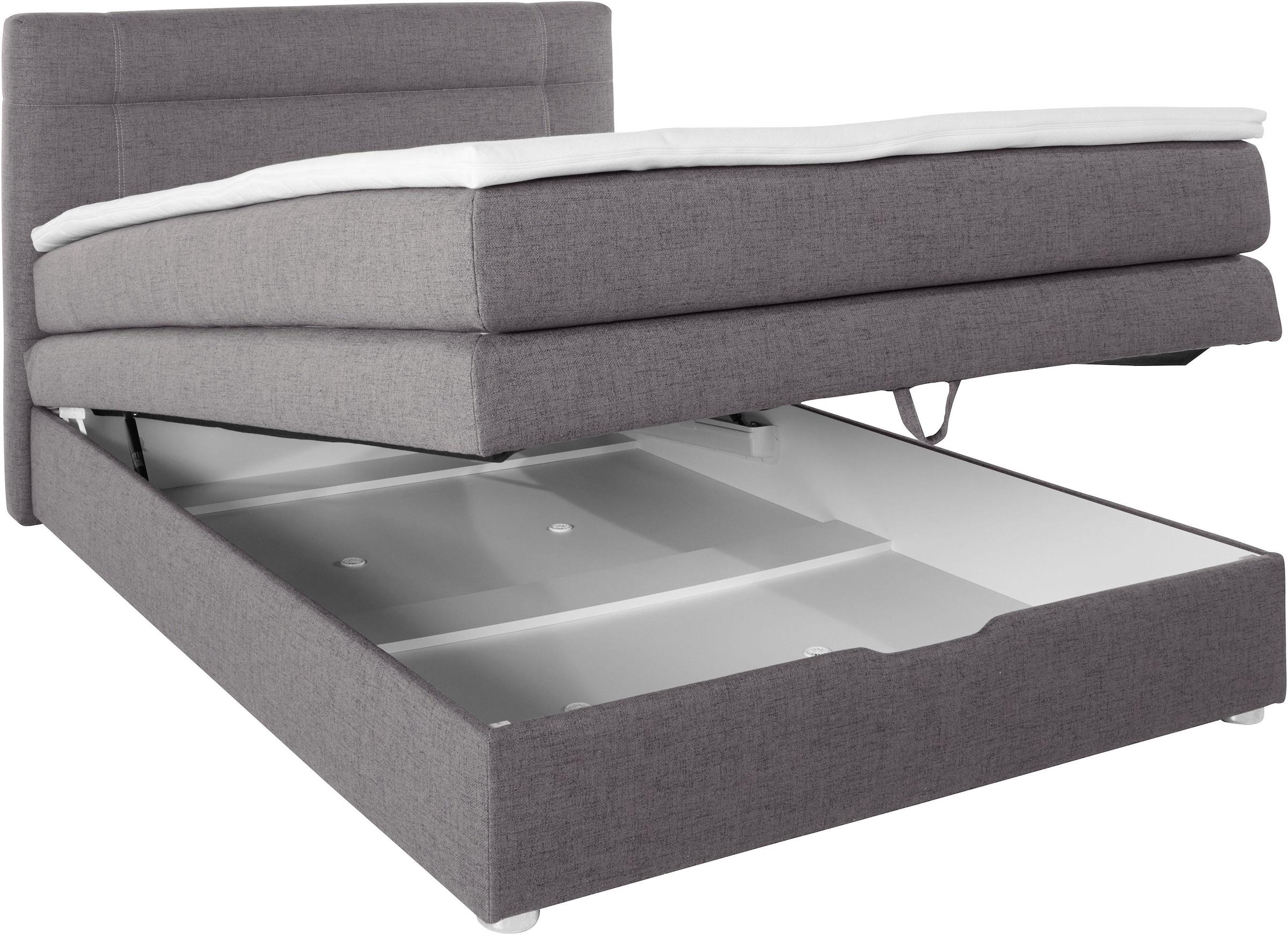 Jockenhöfer Gruppe Boxspringbett »Carmen«, mit Bettkasten und Topper, erhältlich in 120 & 140cm Breite