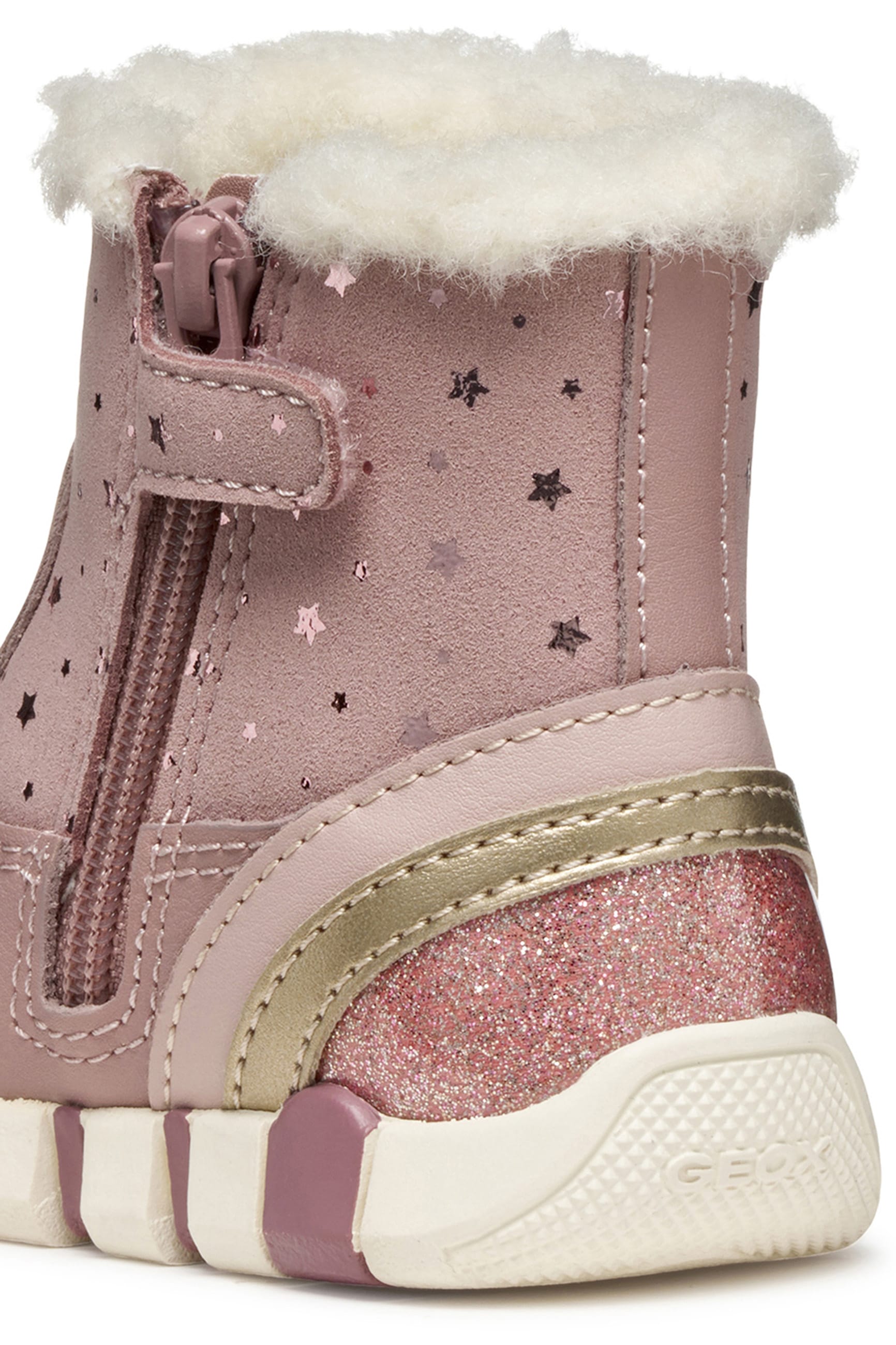 Geox Lauflernschuh »B IUPIDOO GIRL«  Winterstiefel, Stiefelette, Warmfutter, Größenschablone zum Download