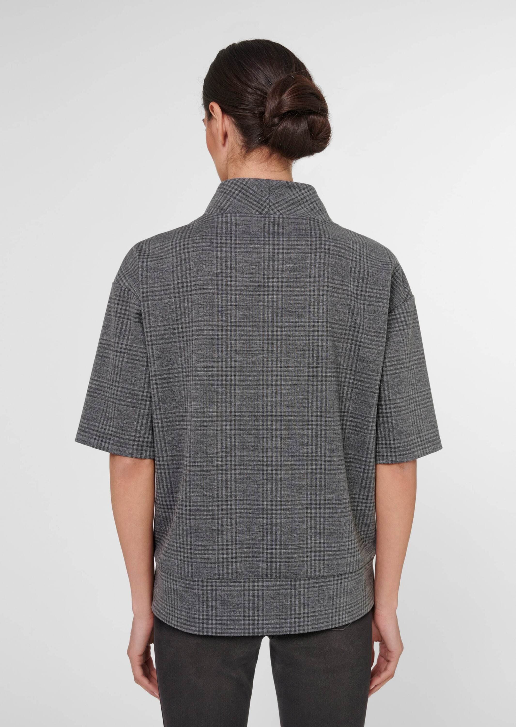 MADELEINE Kurzarmshirt »Sweatshirt Halbarm-Sweatshirt mit Print und Ziersteinen«