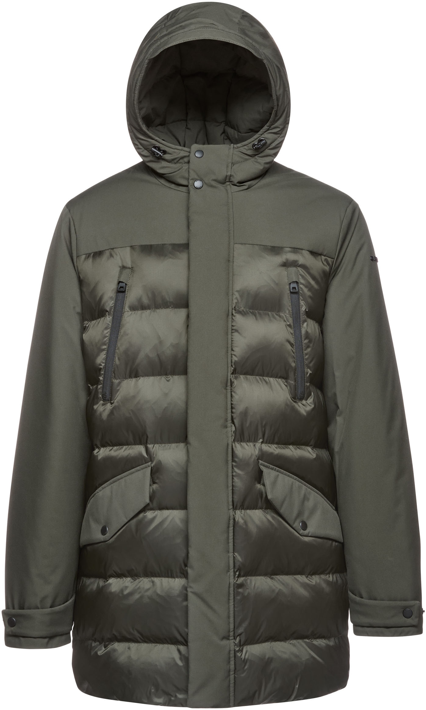 Geox Langjacke "SAPIENZA", mit Kapuze, im Materialmix, 4 Taschen, Kapuze, v günstig online kaufen