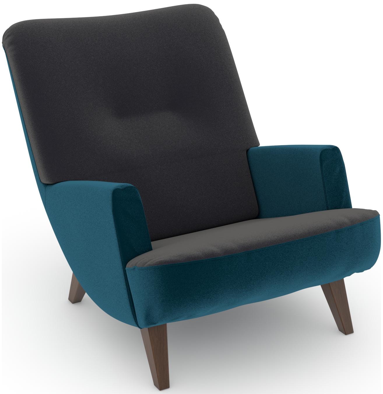 Max Winzer Loungesessel "build-a-chair Borano", im Retrolook, zum Selbstgestalten