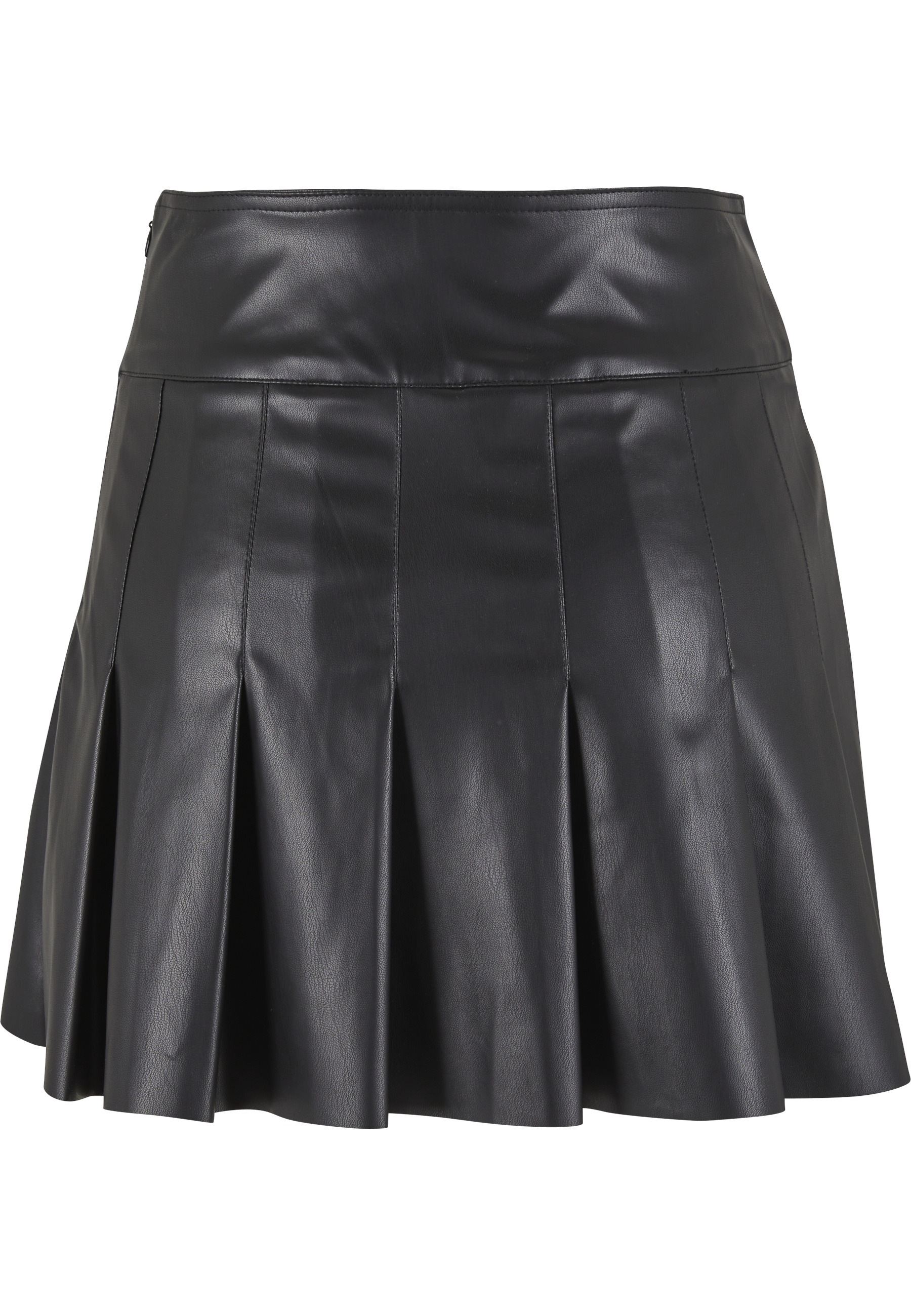 URBAN CLASSICS Sommerrock »Urban Classics Ladies Synthetic Leather Pleated Skirt« 1 Stk.