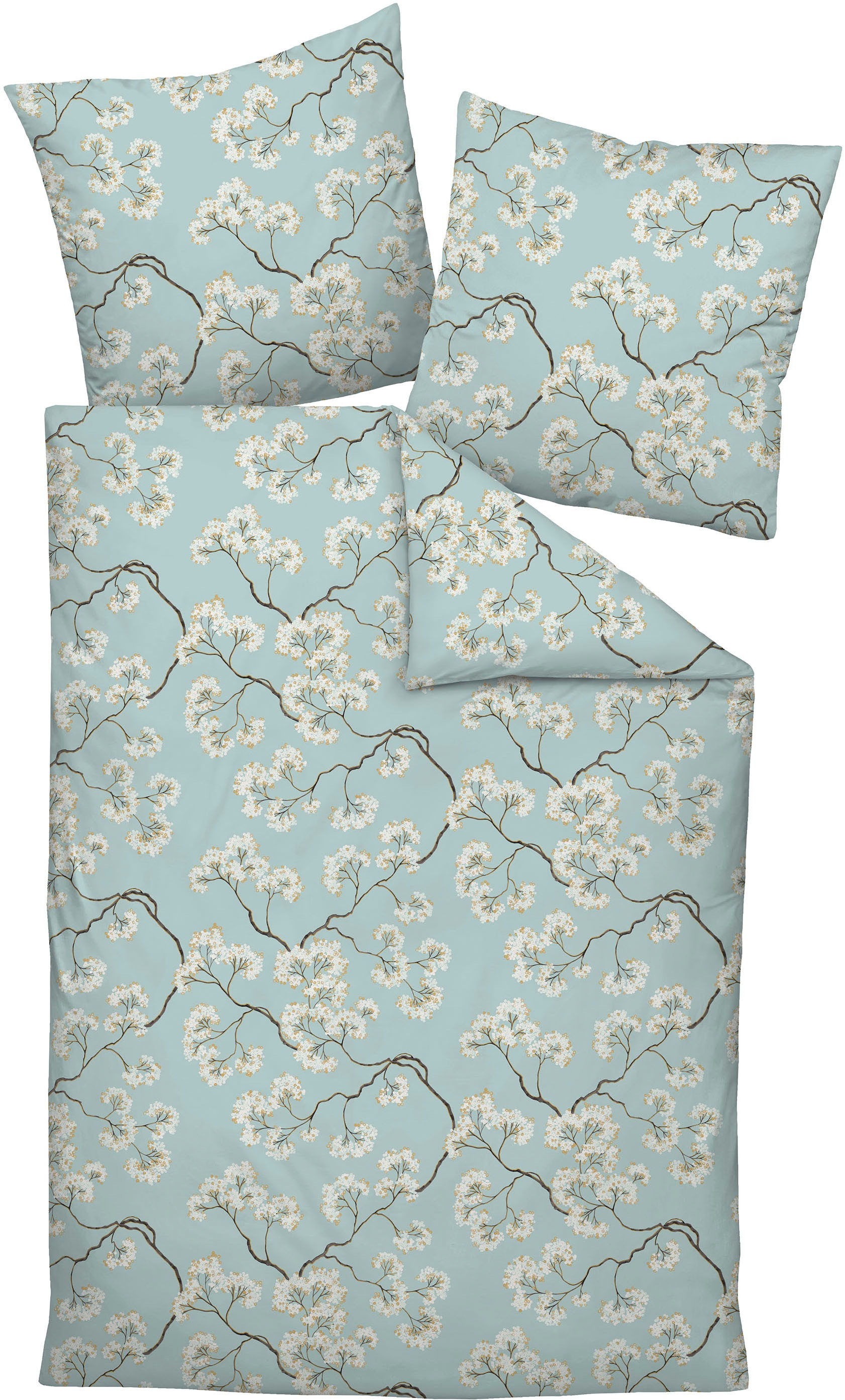 Janine Bettwäsche "MILANO 45123 02 155x200,80x80" mit Reißverschluss günstig online kaufen