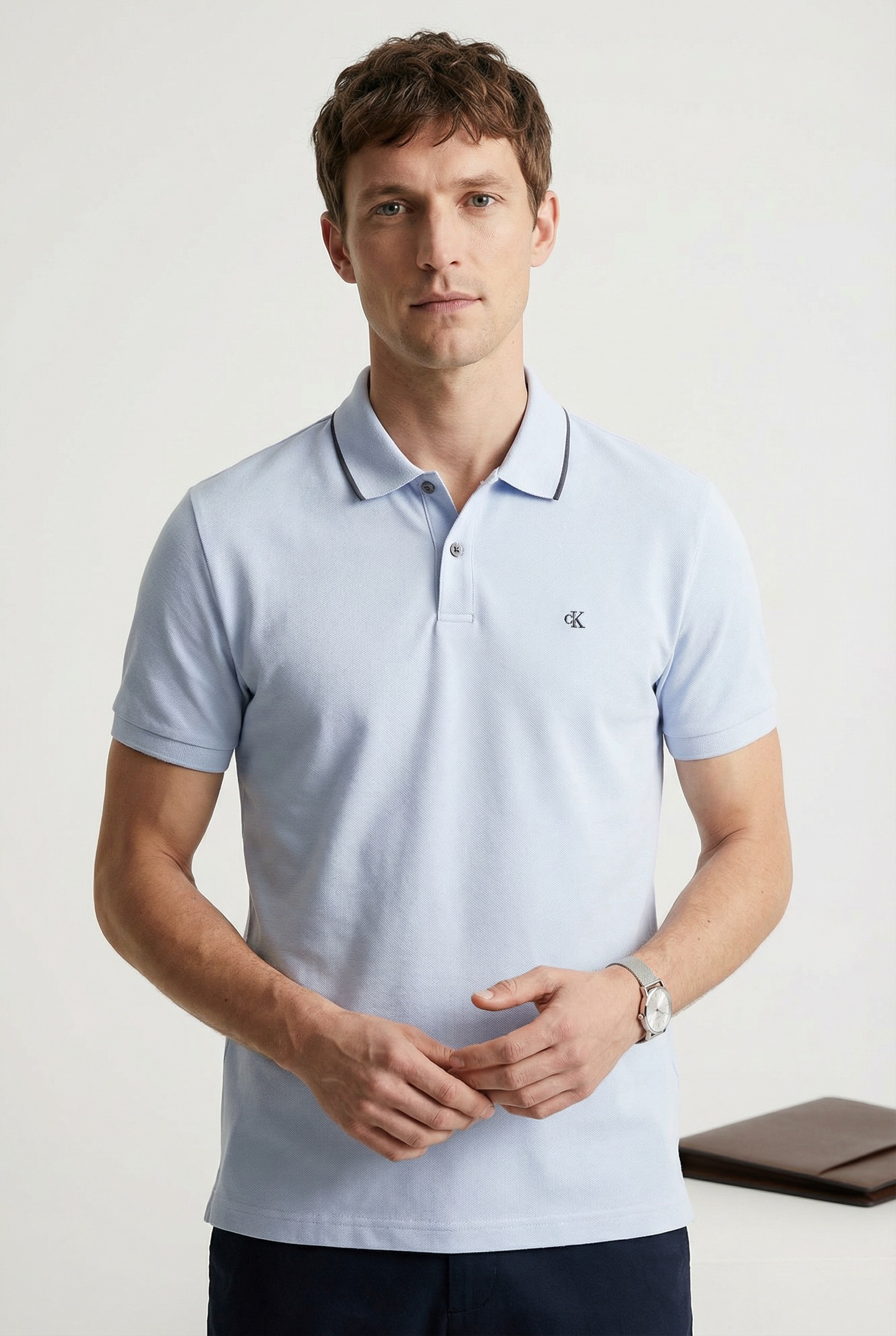 Calvin Klein Poloshirt "SS RFND PQ TPPD CLSS" Mit Rundhalsausschnitt günstig online kaufen
