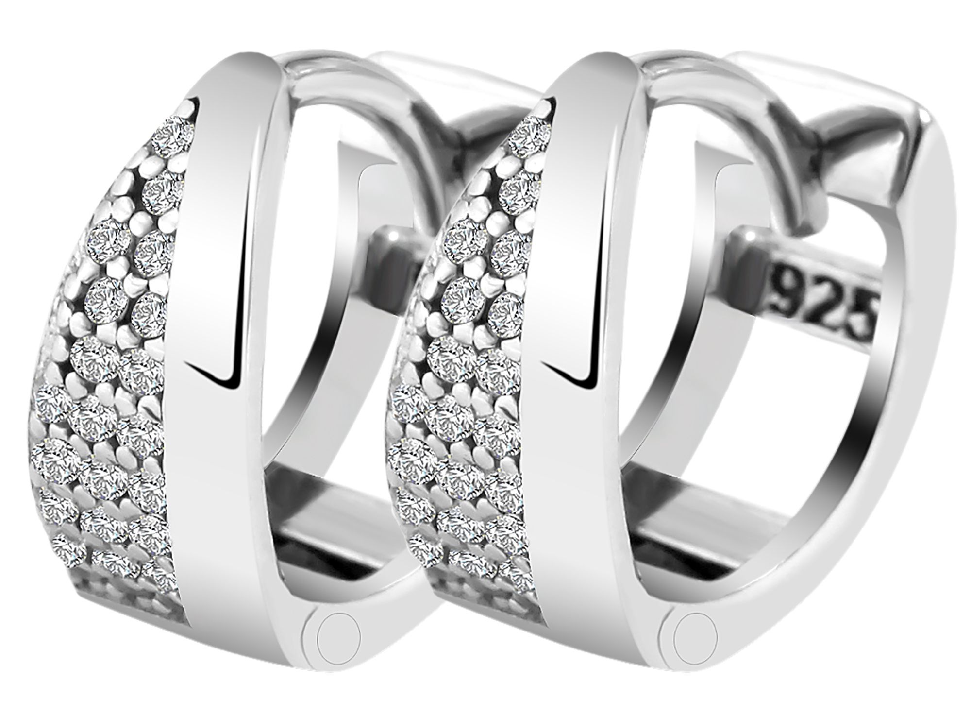 Adelia´s Klappcreolen "Damen Ohrringe – Klappcreole aus 925 Silber mit Zirk günstig online kaufen