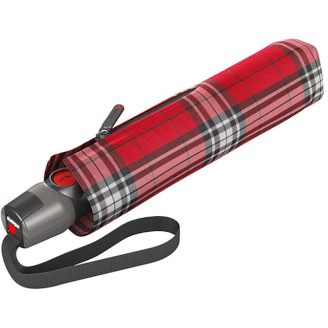 Knirps® Taschenregenschirm »T.200 Medium Duomatic, Check Red & Navy« kaufen  | BAUR