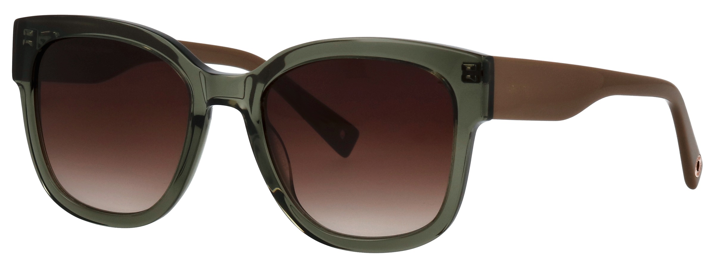 Sonnenbrille BRENDEL EYEWEAR "Modell 906203", Damen, braun, grün, leicht glänzend, Sonnenbrillen Sonnenbrille, Form Karree/Eckig, Logoschriftzug auf Bügel, Kunststofffassung 2